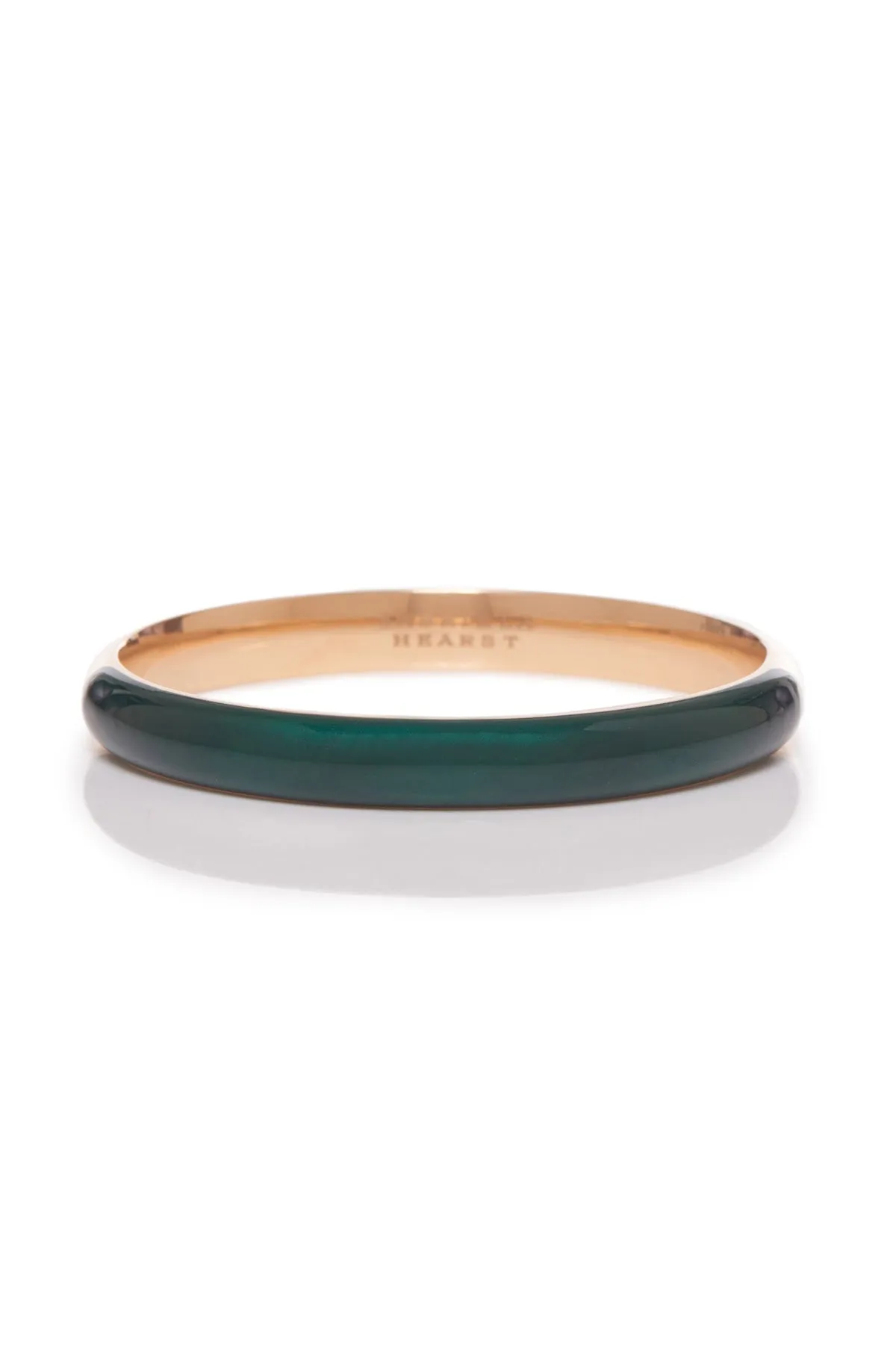 Bangle in 18K Rose Gold & Vitreous Green Enamel sold by Gabriela Hearst