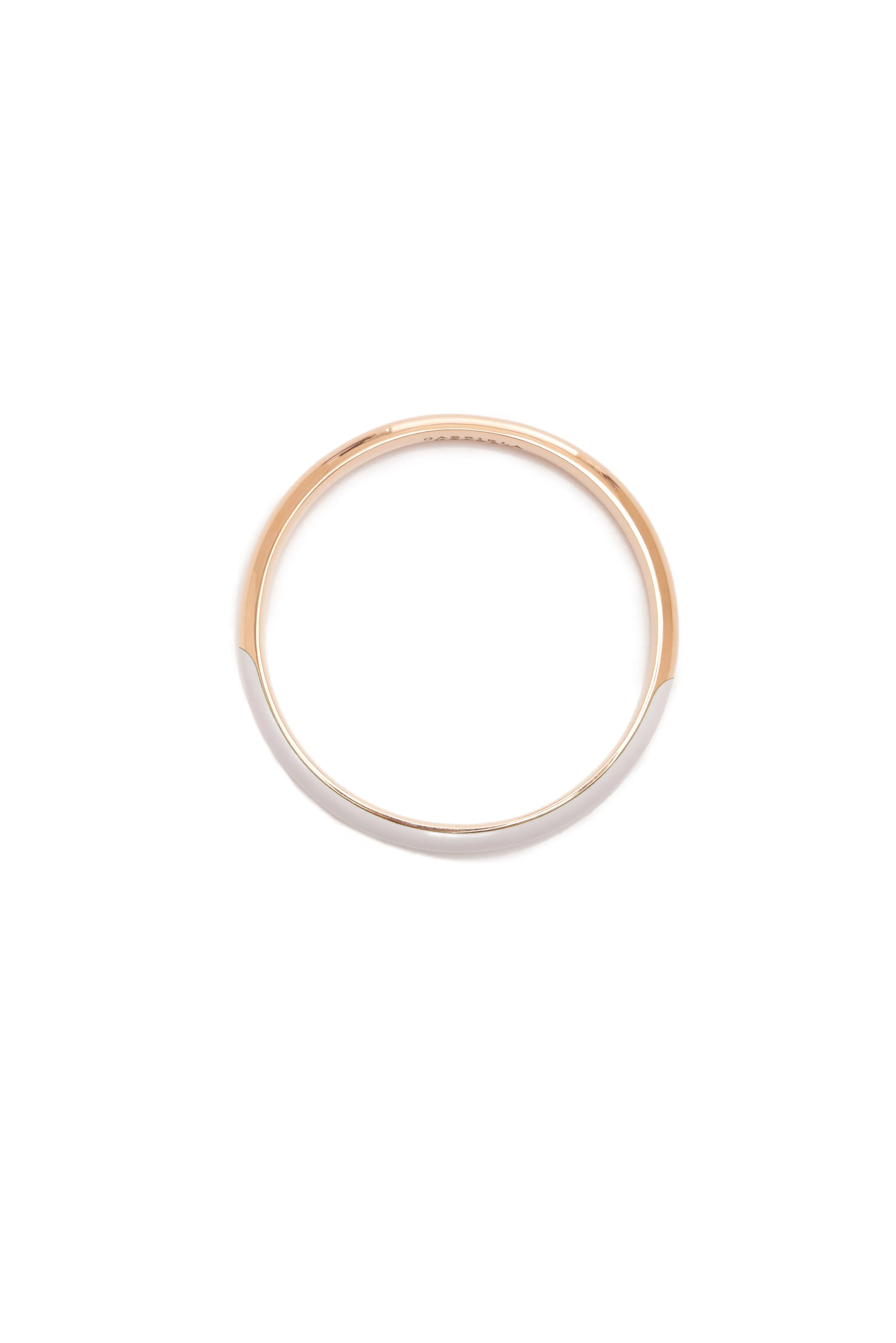 Bangle in 18K Rose Gold & Vitreous Ivory Enamel sold by Gabriela Hearst product image thumbnail 3