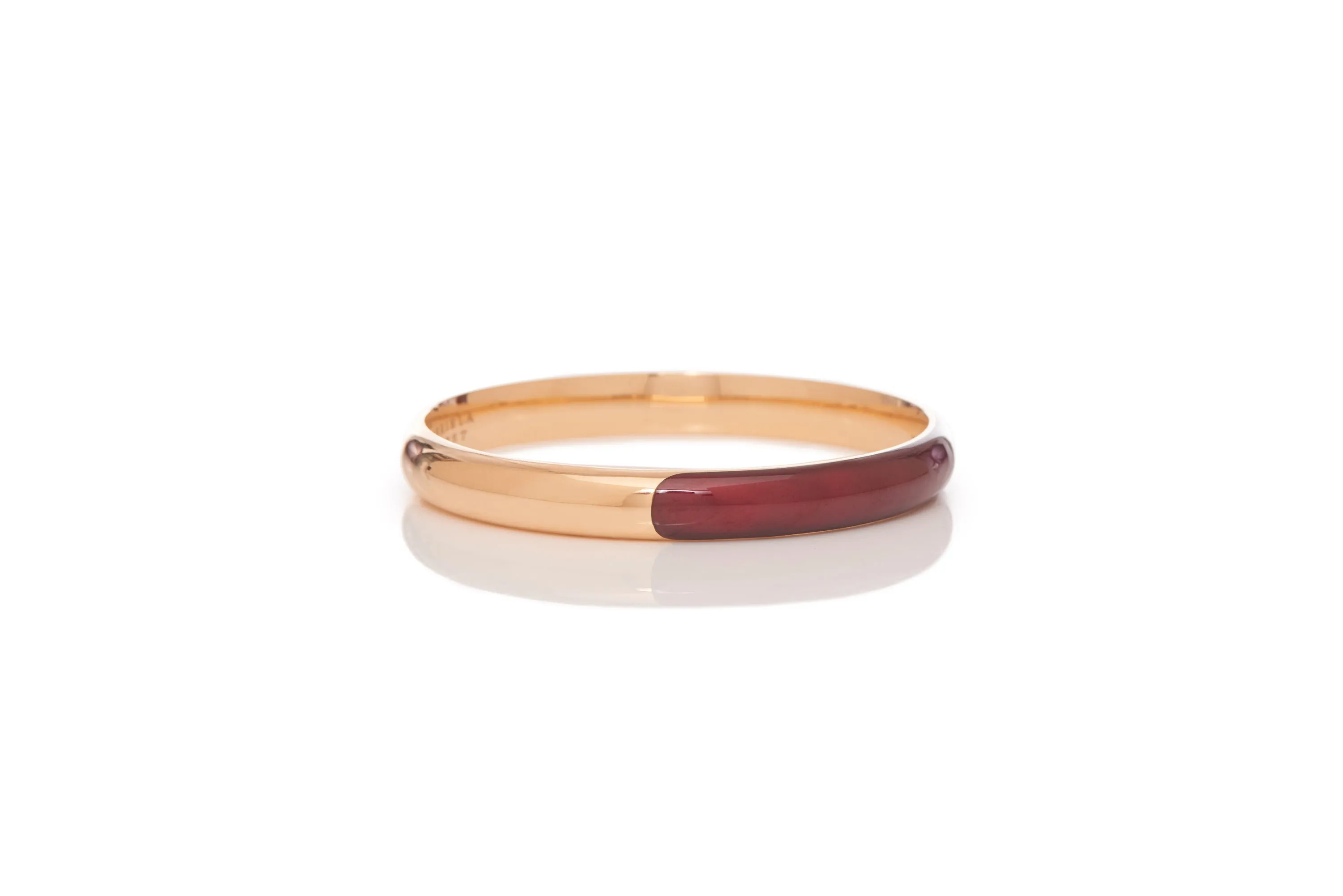 Bangle in 18K Rose Gold & Vitreous Red Enamel sold by Gabriela Hearst product image thumbnail 2