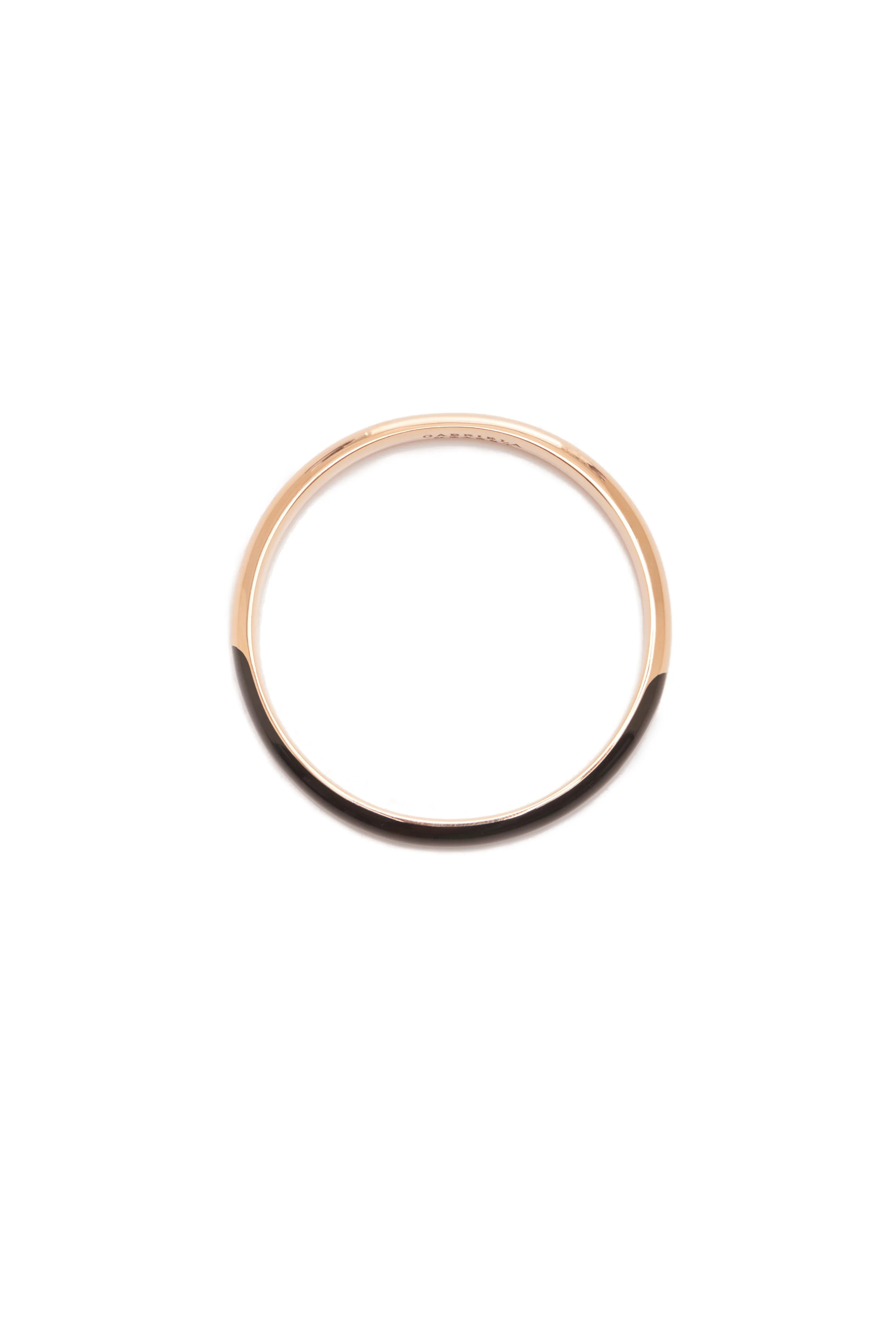 Bangle in 18K Rose Gold & Vitreous Black Enamel sold by Gabriela Hearst product image thumbnail 3
