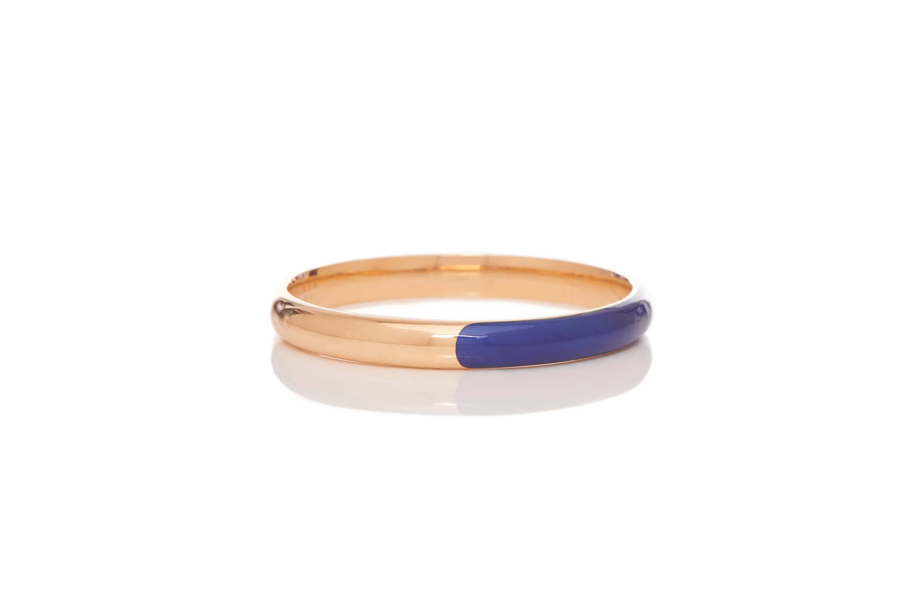Bangle in 18K Rose Gold & Vitreous Blue Enamel sold by Gabriela Hearst product image thumbnail 2