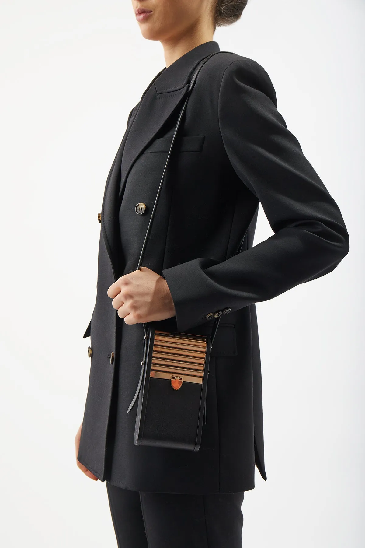 Mabel Phone Case in Black Nappa Leather sold by Gabriela Hearst product image thumbnail 4