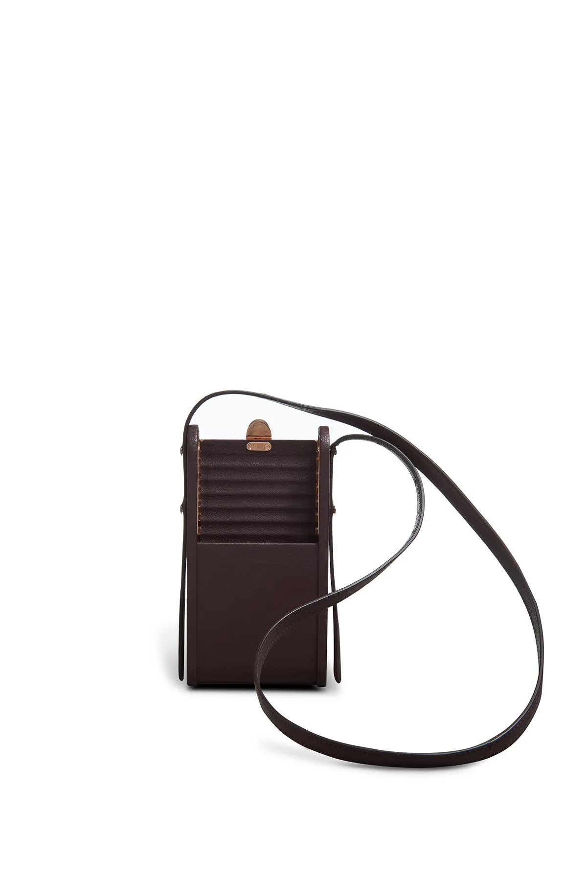 Mabel Crossbody Phone Case in Bordeaux Nappa Leather sold by Gabriela Hearst product image thumbnail 4