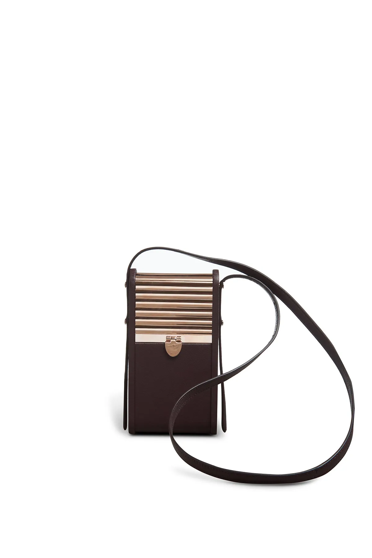 Mabel Crossbody Phone Case in Bordeaux Nappa Leather sold by Gabriela Hearst product image thumbnail 2