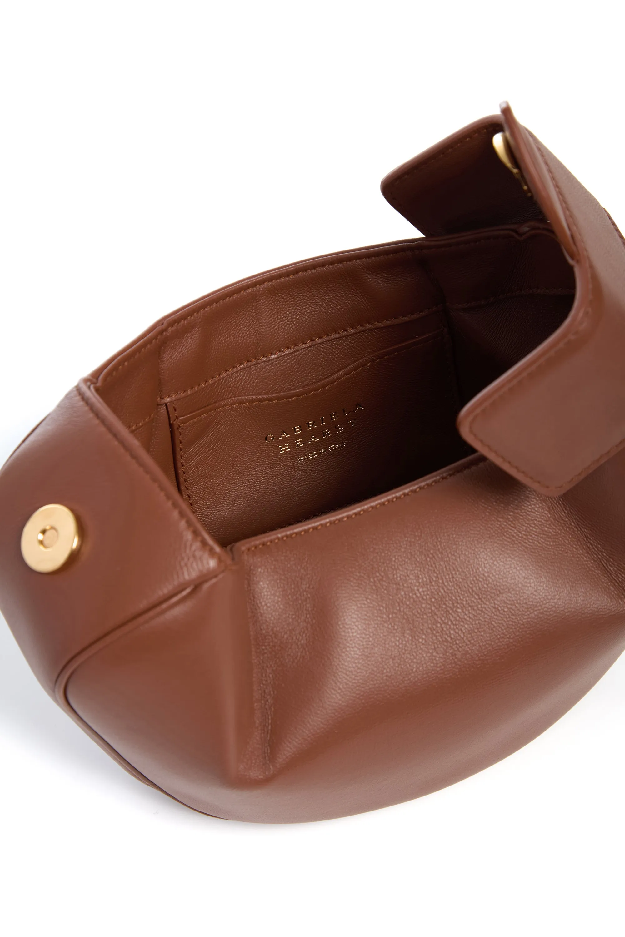 Soft Demi Clutch in Cognac Nappa Leather sold by Gabriela Hearst product image thumbnail 4