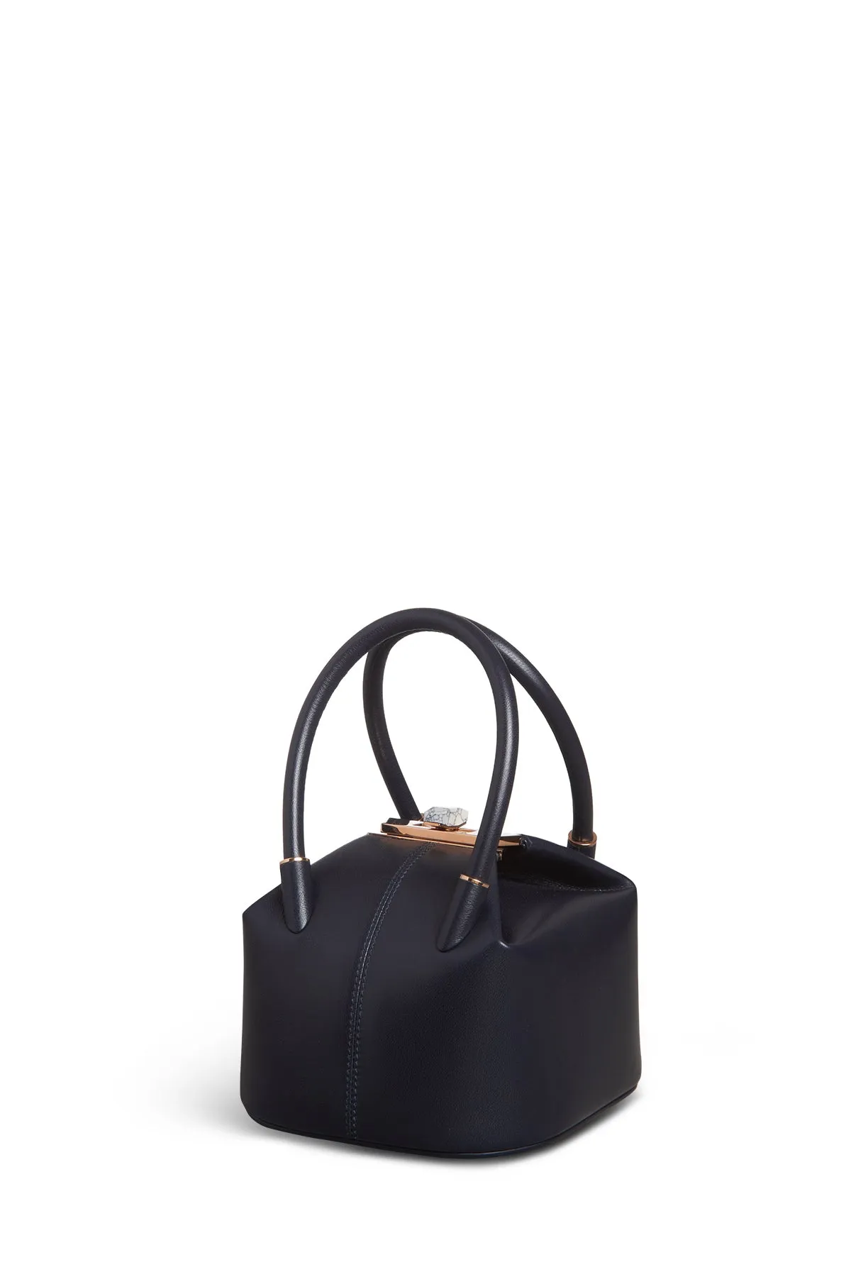 Mini Baez Bag in Navy Nappa Leather sold by Gabriela Hearst