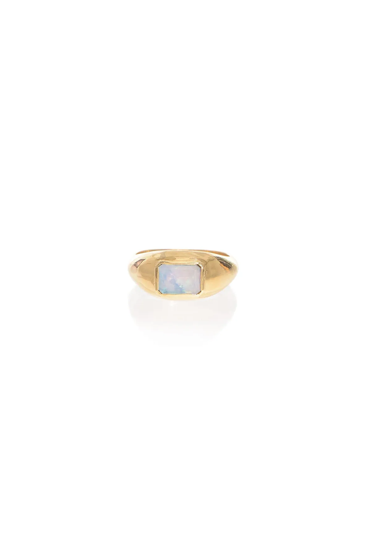 Small Ring in 18K Rose Gold & Mother of Pearl Stone sold by Gabriela Hearst