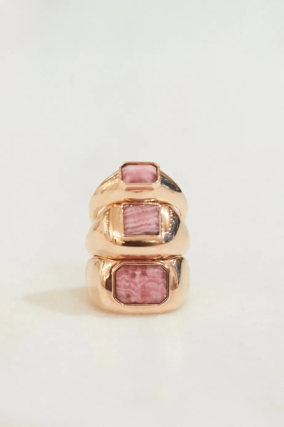 Medium Ring in 18K Yellow Gold & Pink Marble Stone sold by Gabriela Hearst product image thumbnail 2