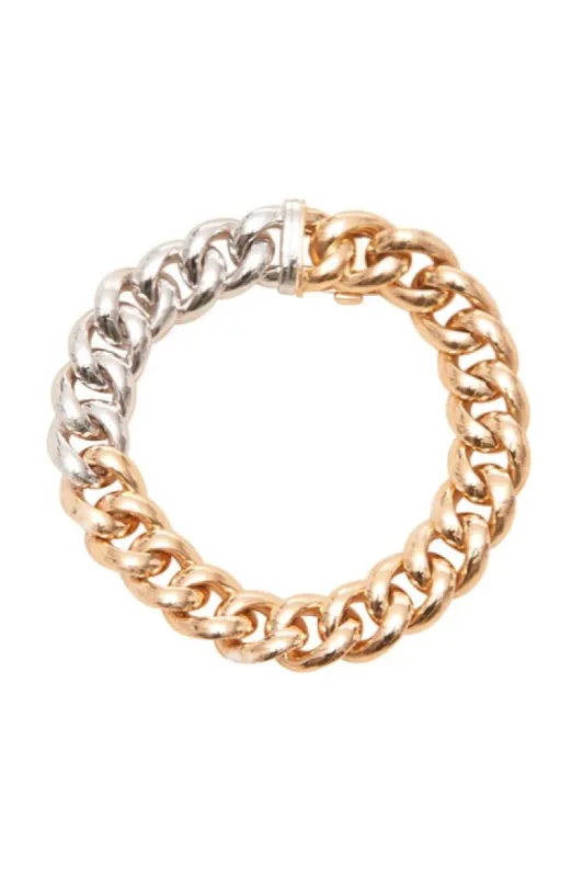 Chain Bracelet in 18K Rose & White Gold sold by Gabriela Hearst