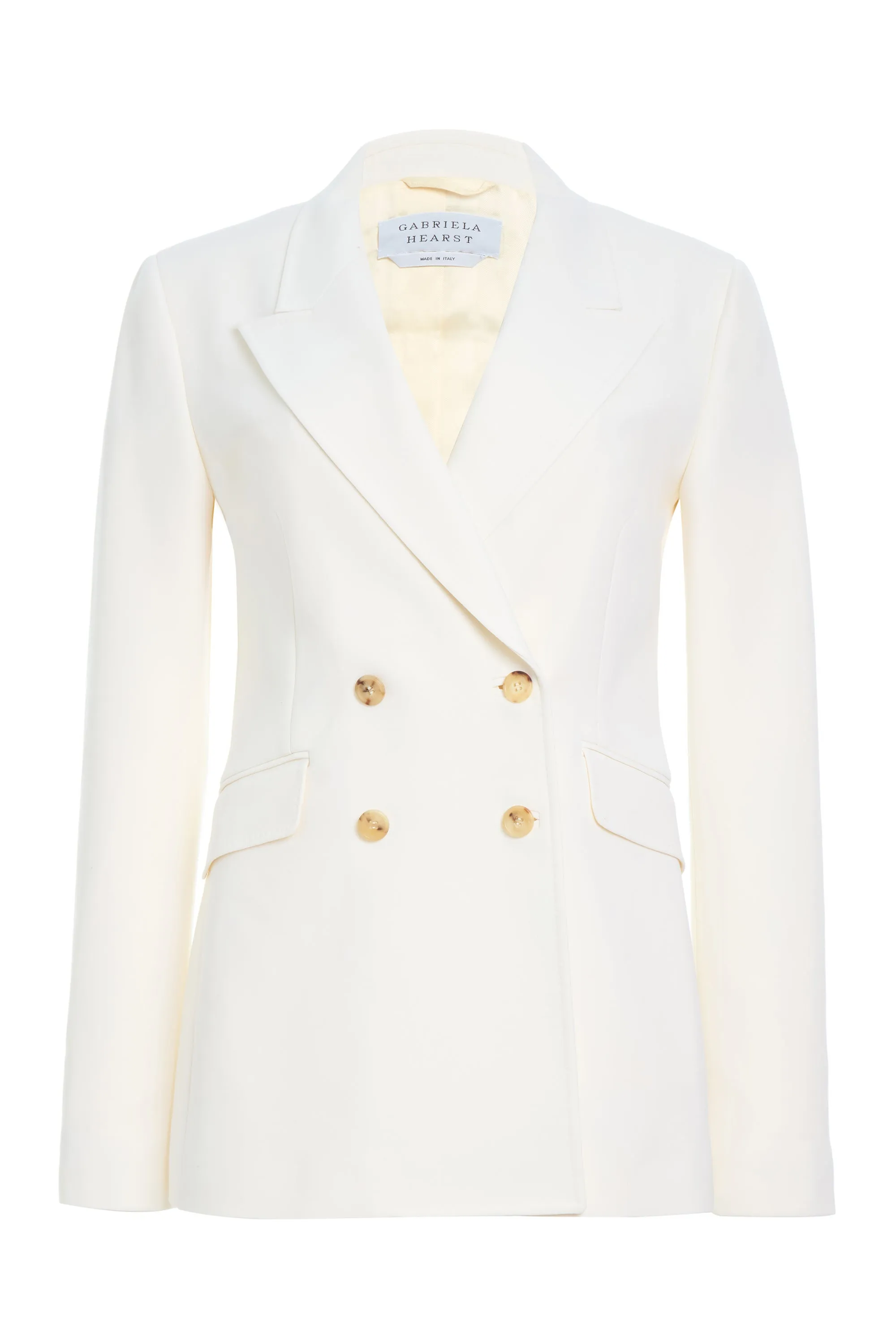 Angela Blazer in Ivory Sportswear Wool sold by Gabriela Hearst