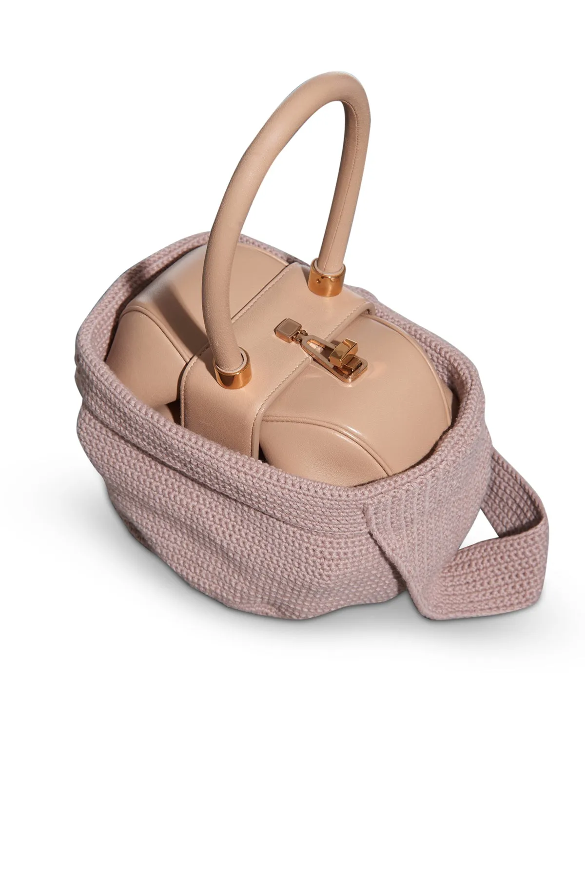 Crossover Knit Bag in Nude Cashmere sold by Gabriela Hearst product image thumbnail 3