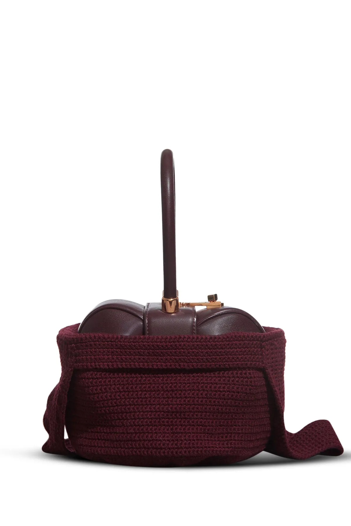 Crossover Knit Bag in Bordeaux Cashmere sold by Gabriela Hearst product image thumbnail 2