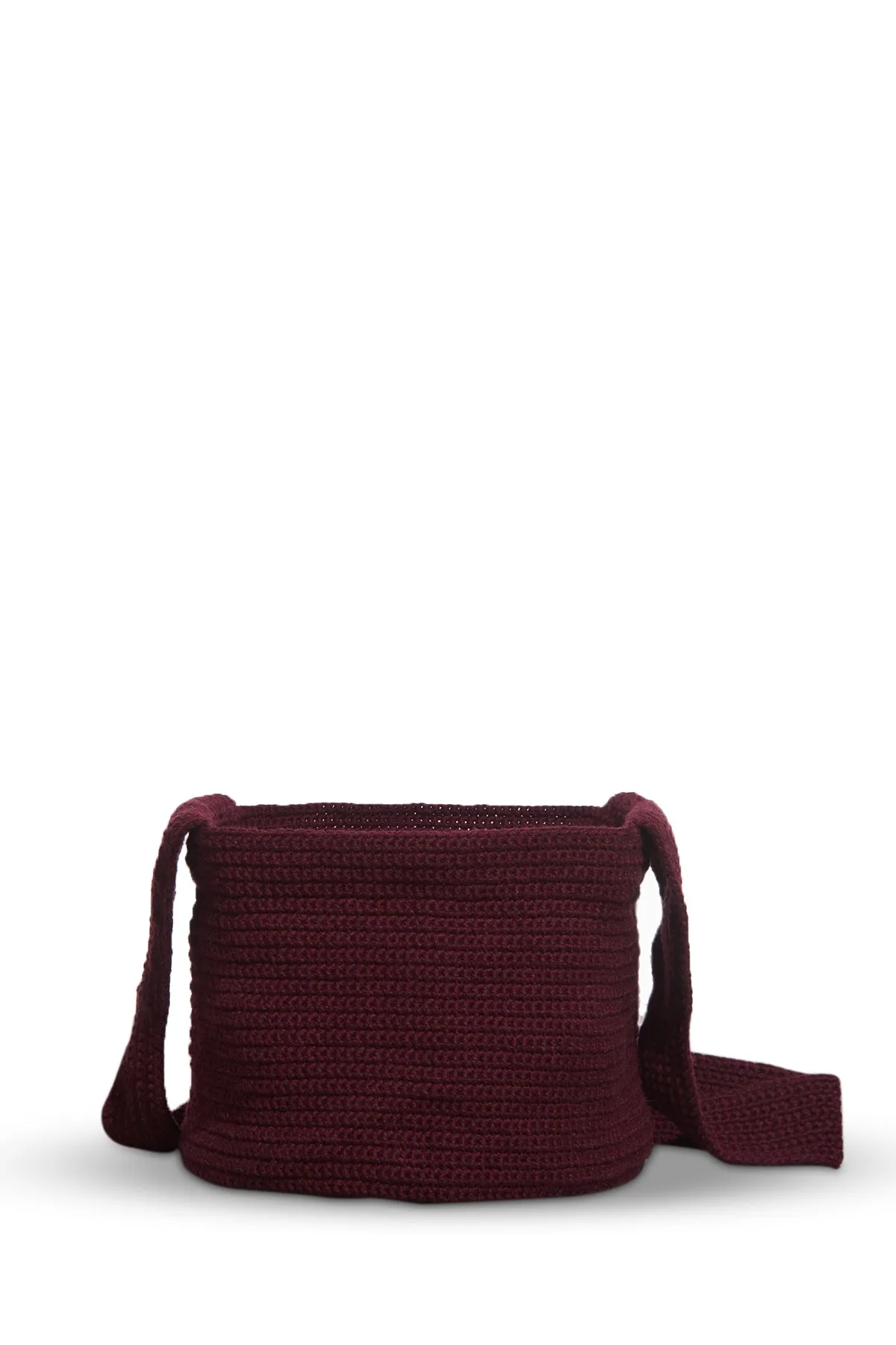 Crossover Knit Bag in Bordeaux Cashmere sold by Gabriela Hearst product image thumbnail 4