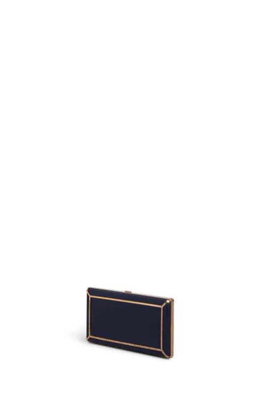 Callas Clutch in Navy Nappa Leather sold by Gabriela Hearst