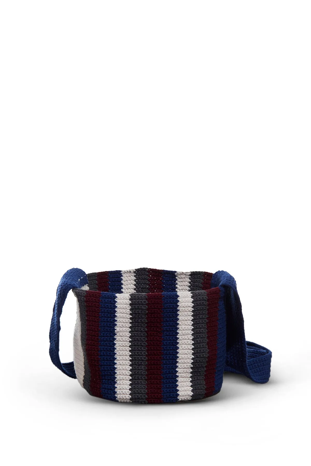 Crossover Knit Bag in Blue, Bordeaux & Grey Cashmere sold by Gabriela Hearst product image thumbnail 4