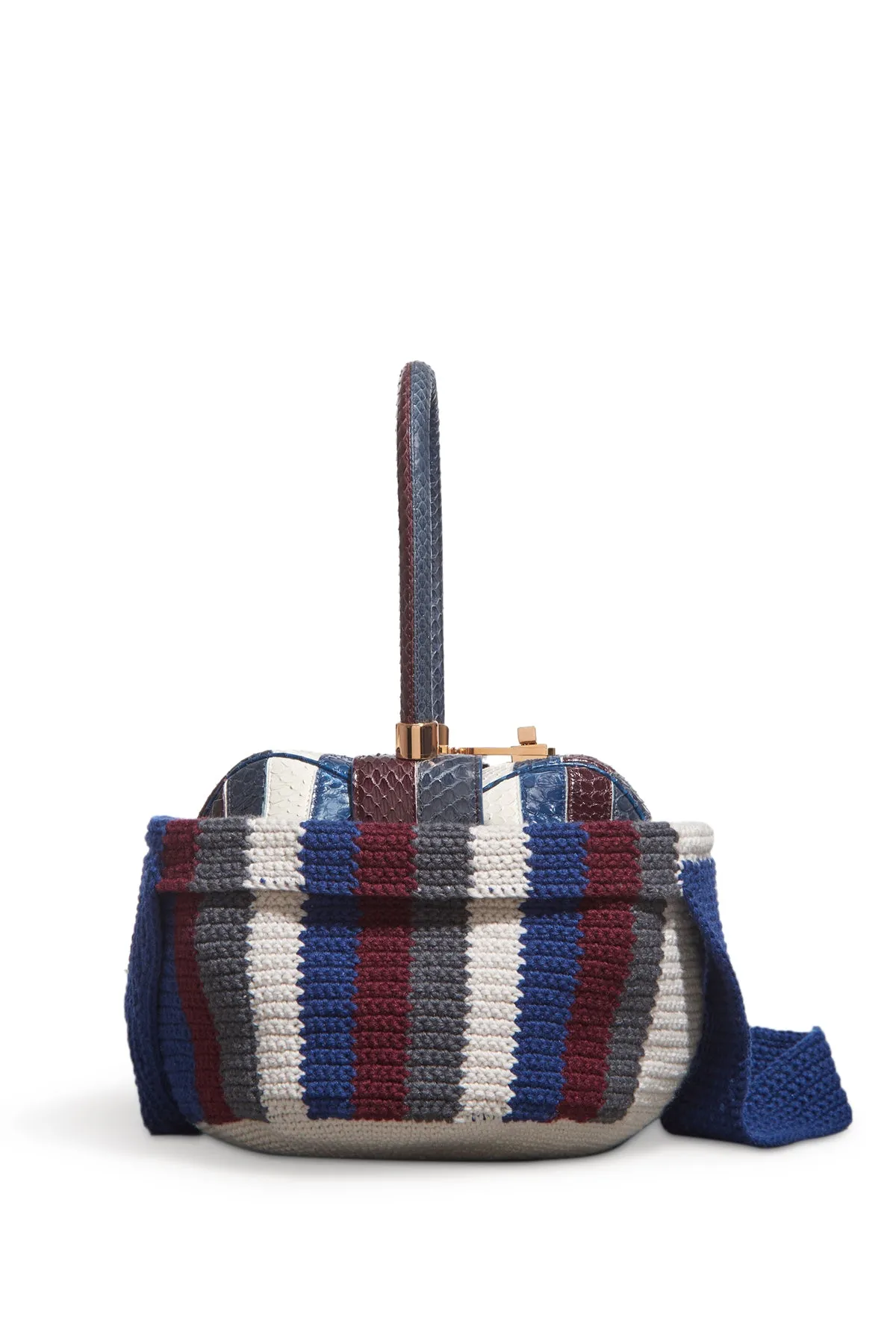 Crossover Knit Bag in Blue, Bordeaux & Grey Cashmere sold by Gabriela Hearst product image thumbnail 2