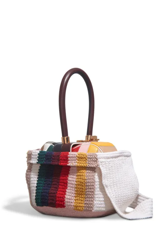 Crossover Knit Bag in Multi Cashmere sold by Gabriela Hearst