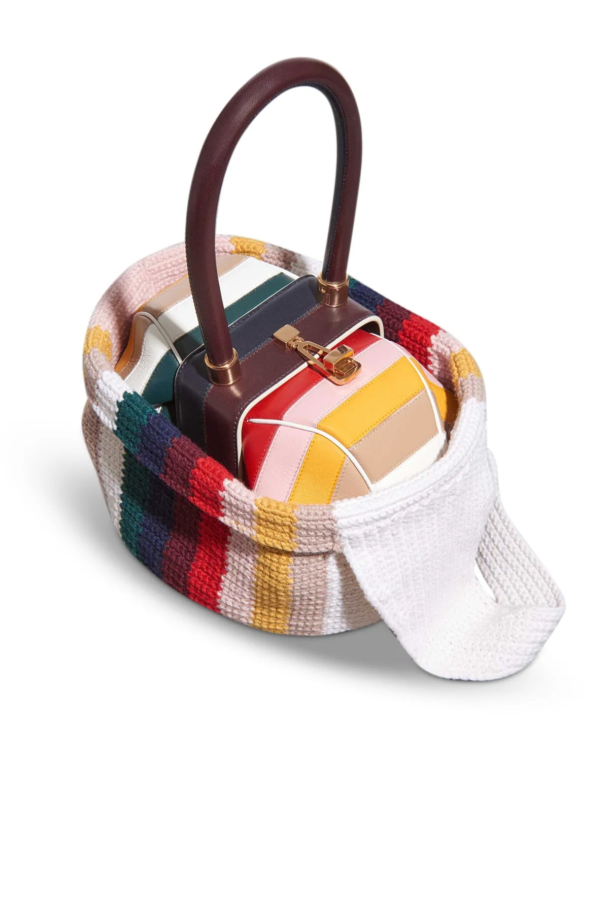 Crossover Knit Bag in Multi Cashmere sold by Gabriela Hearst product image thumbnail 3
