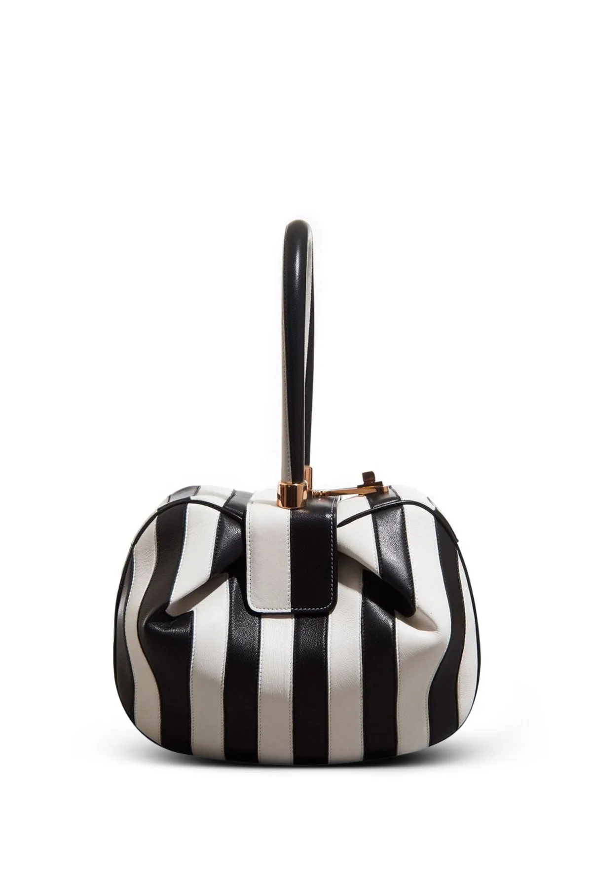 Nina Bag in Black & Ivory Stripes Nappa Leather sold by Gabriela Hearst product image thumbnail 2