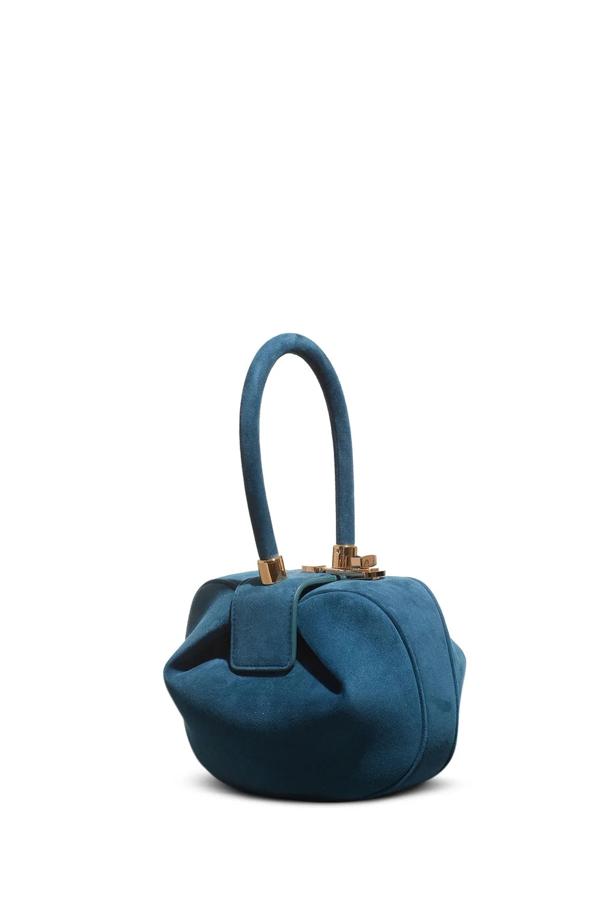 Demi Bag in Teal Suede sold by Gabriela Hearst
