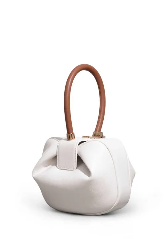 Nina Bag in Ivory & Cognac Nappa Leather sold by Gabriela Hearst