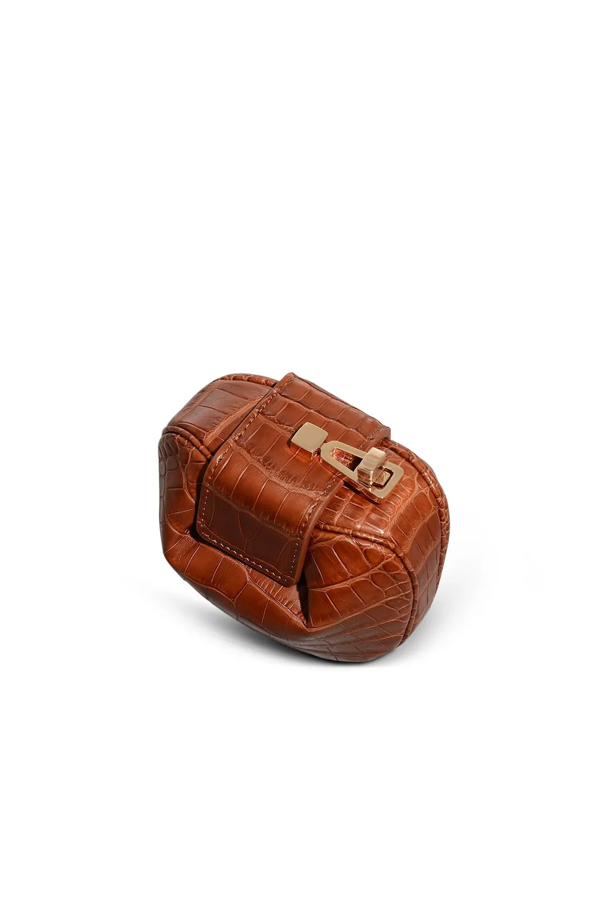Rafaela Coin Purse in Cognac Crocodile Leather sold by Gabriela Hearst product image thumbnail 3
