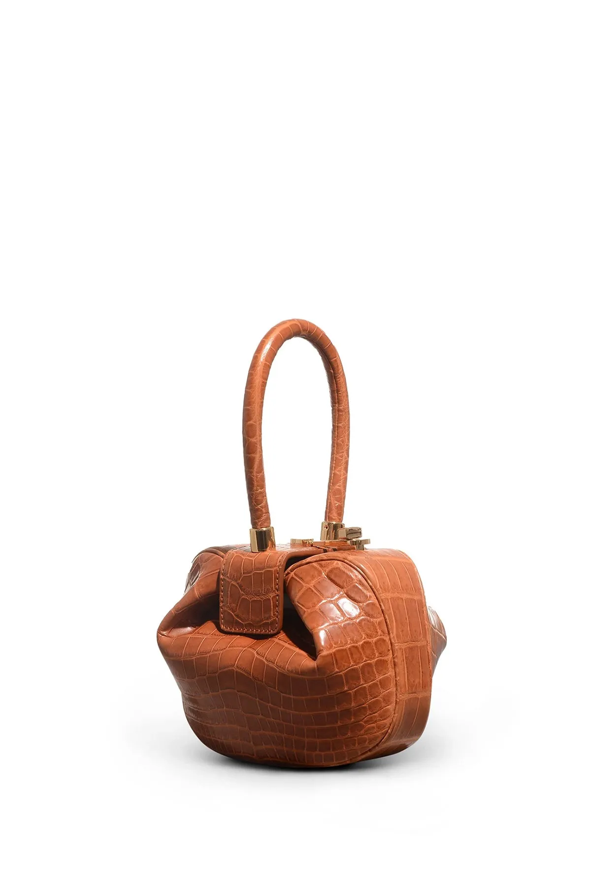 Demi Bag in Cognac Crocodile Leather sold by Gabriela Hearst