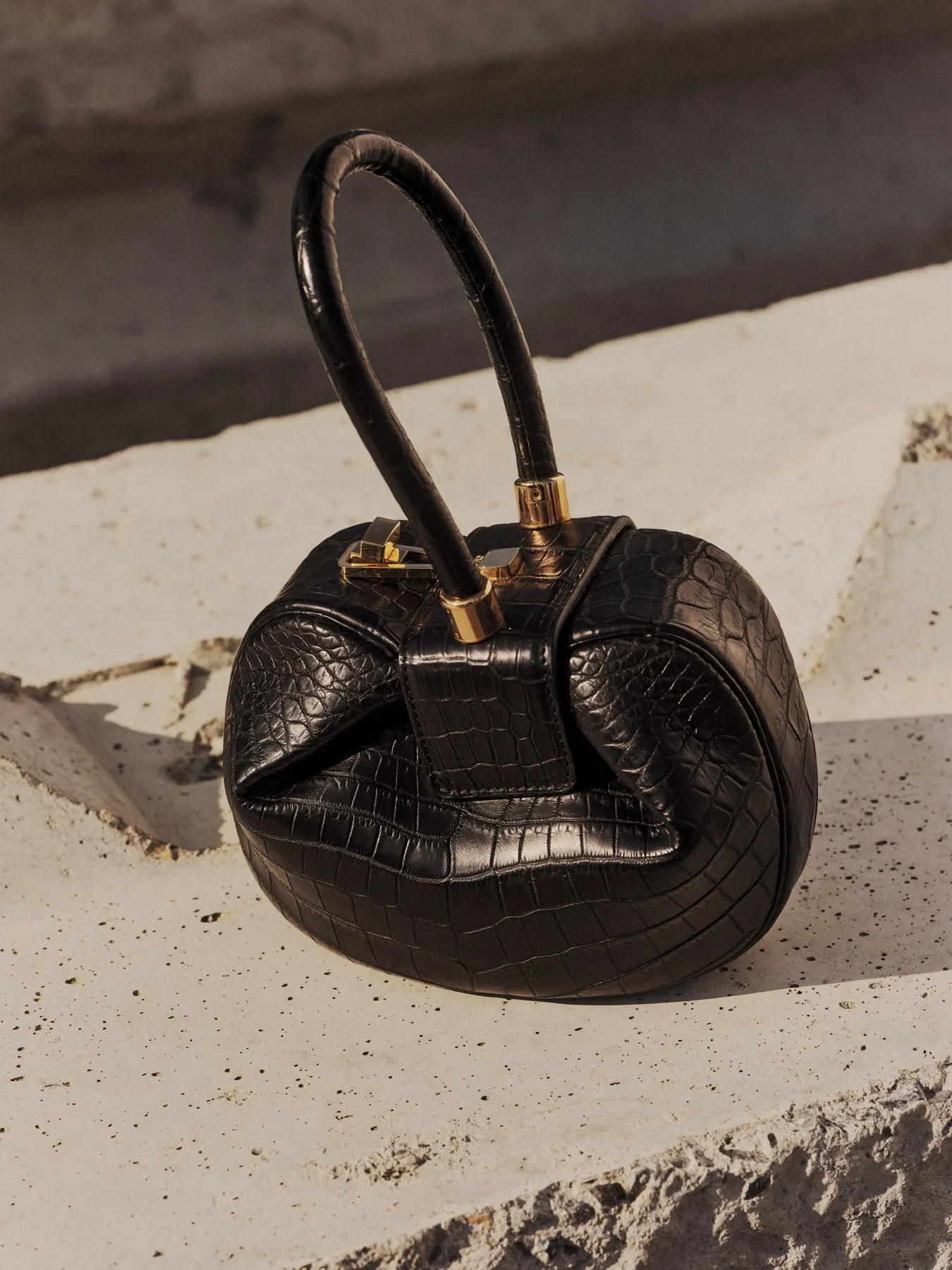 Demi Bag in Black Crocodile Leather sold by Gabriela Hearst product image thumbnail 3