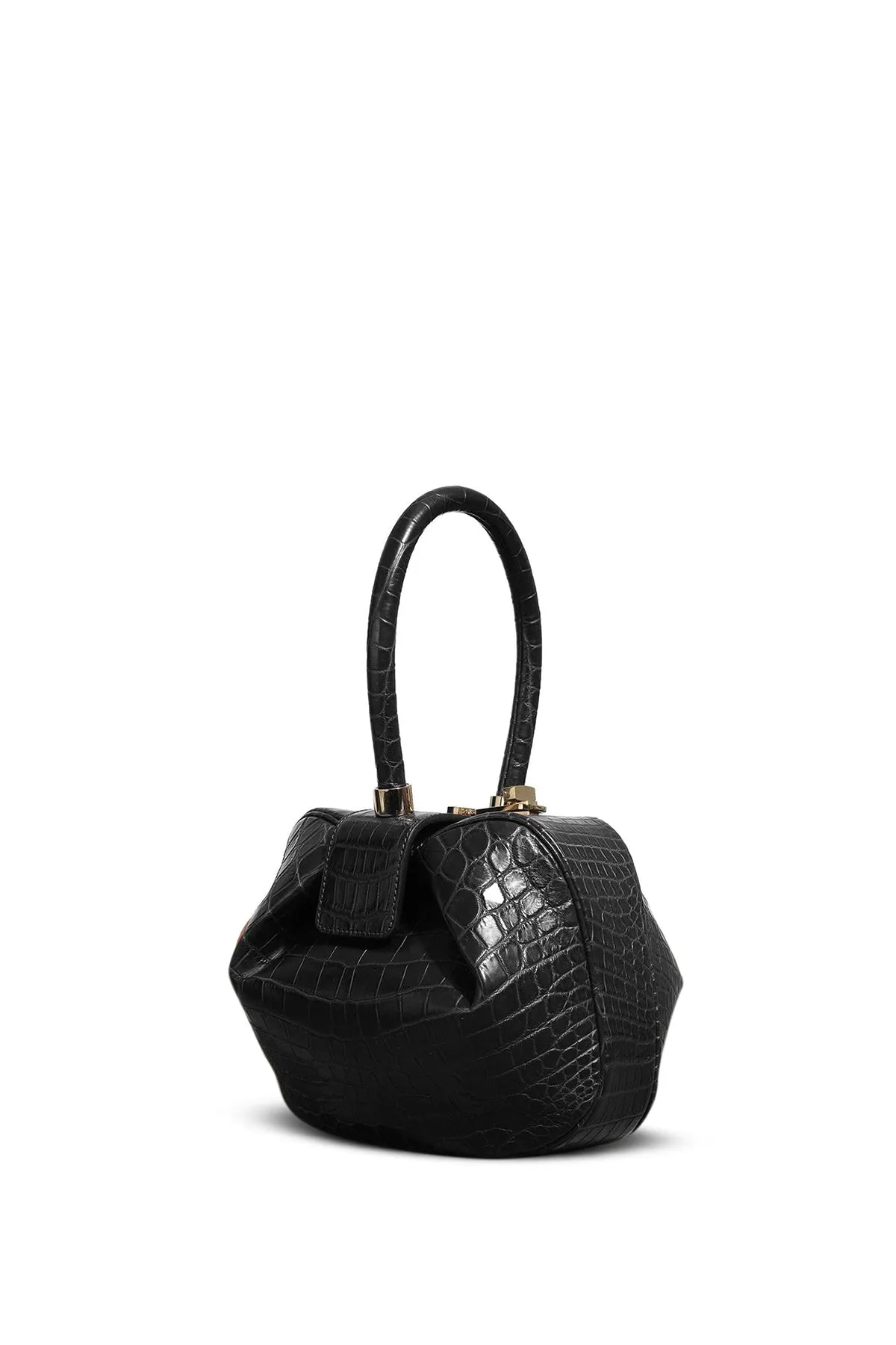 Demi Bag in Black Crocodile Leather sold by Gabriela Hearst