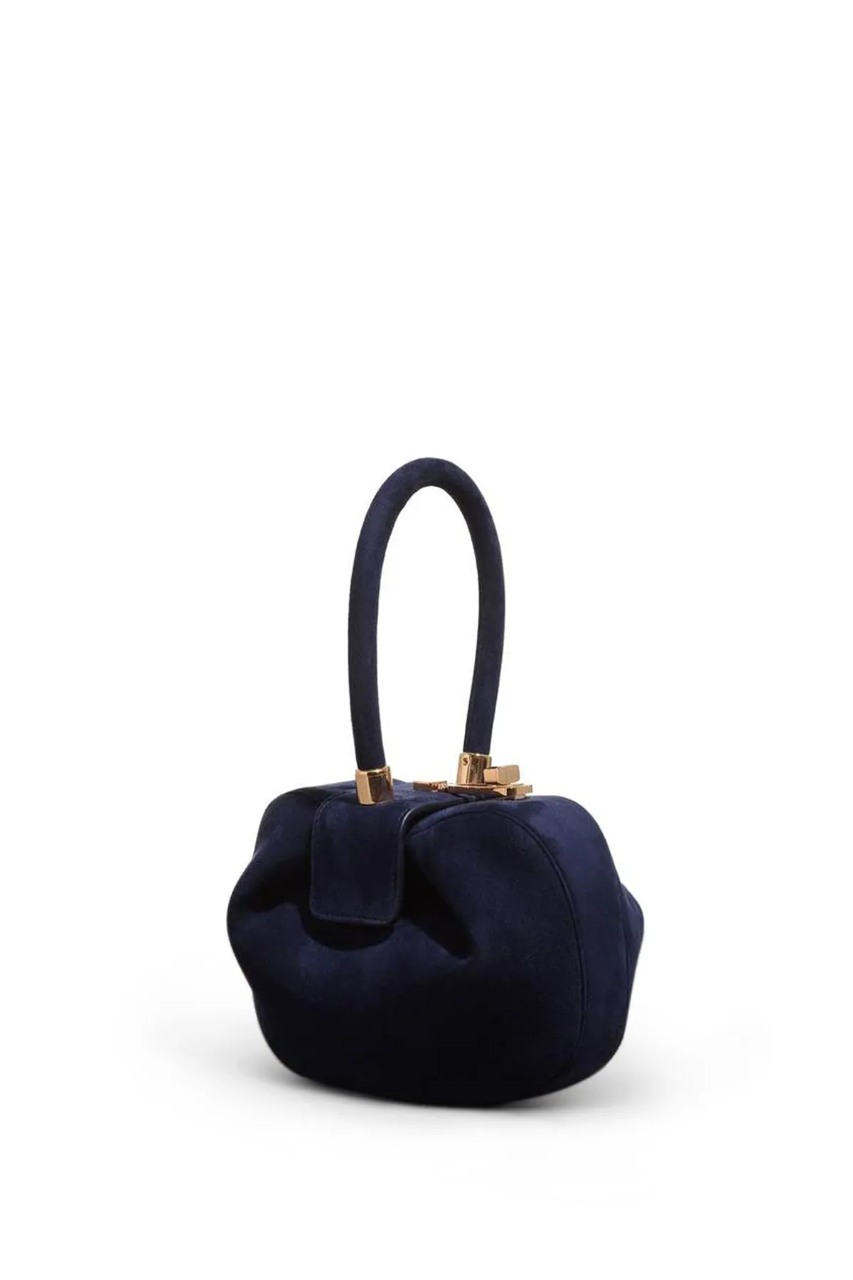 Demi Bag in Navy Suede sold by Gabriela Hearst