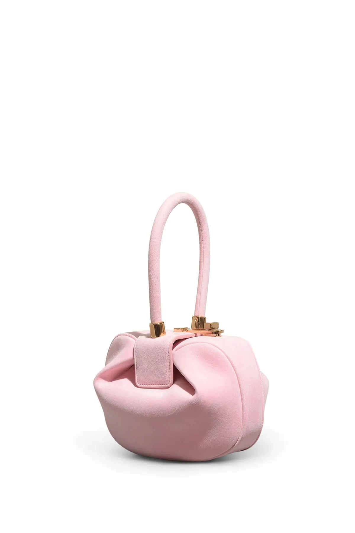 Demi Bag in Powder Pink Suede sold by Gabriela Hearst