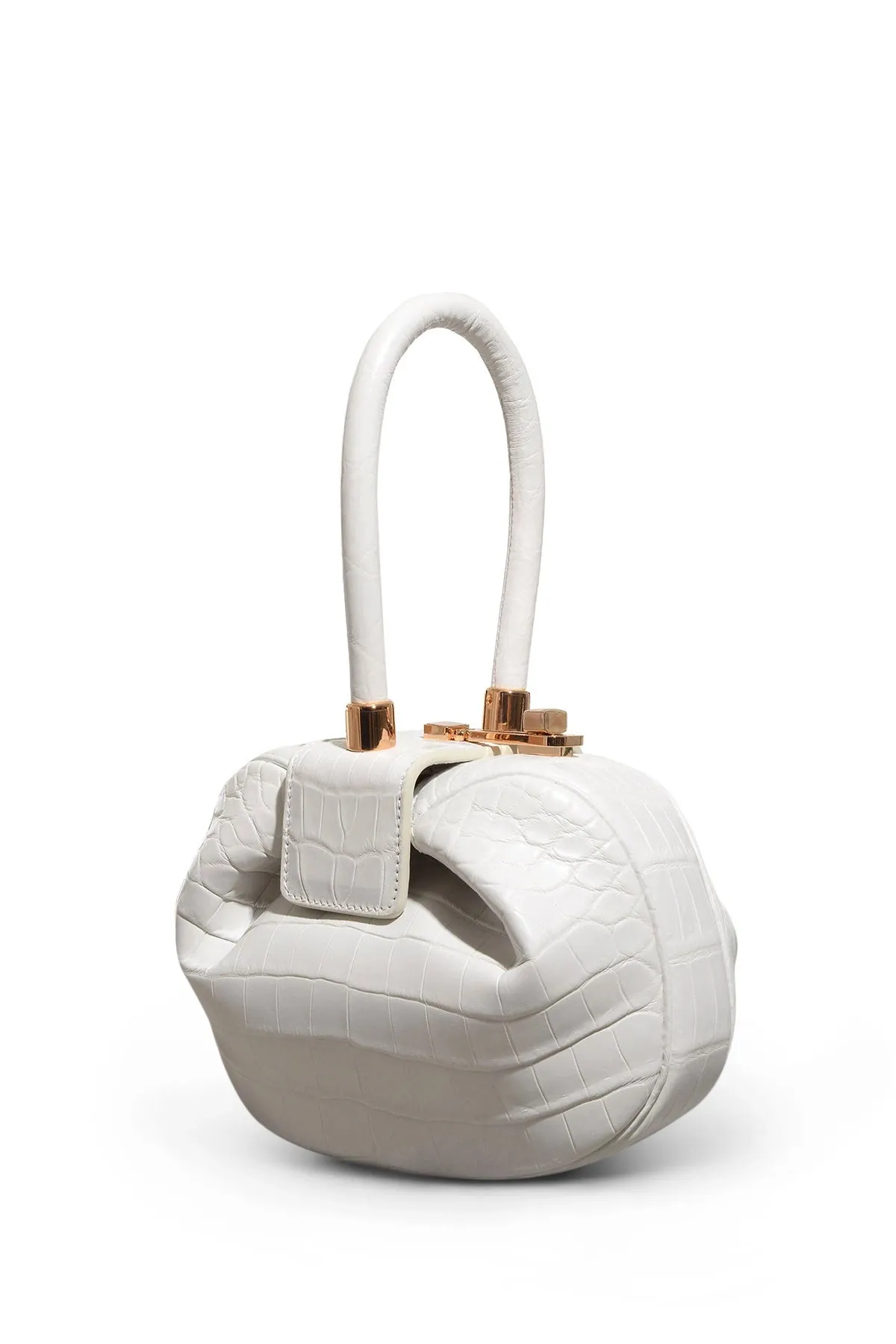 Nina Bag in Ivory Crocodile Leather sold by Gabriela Hearst