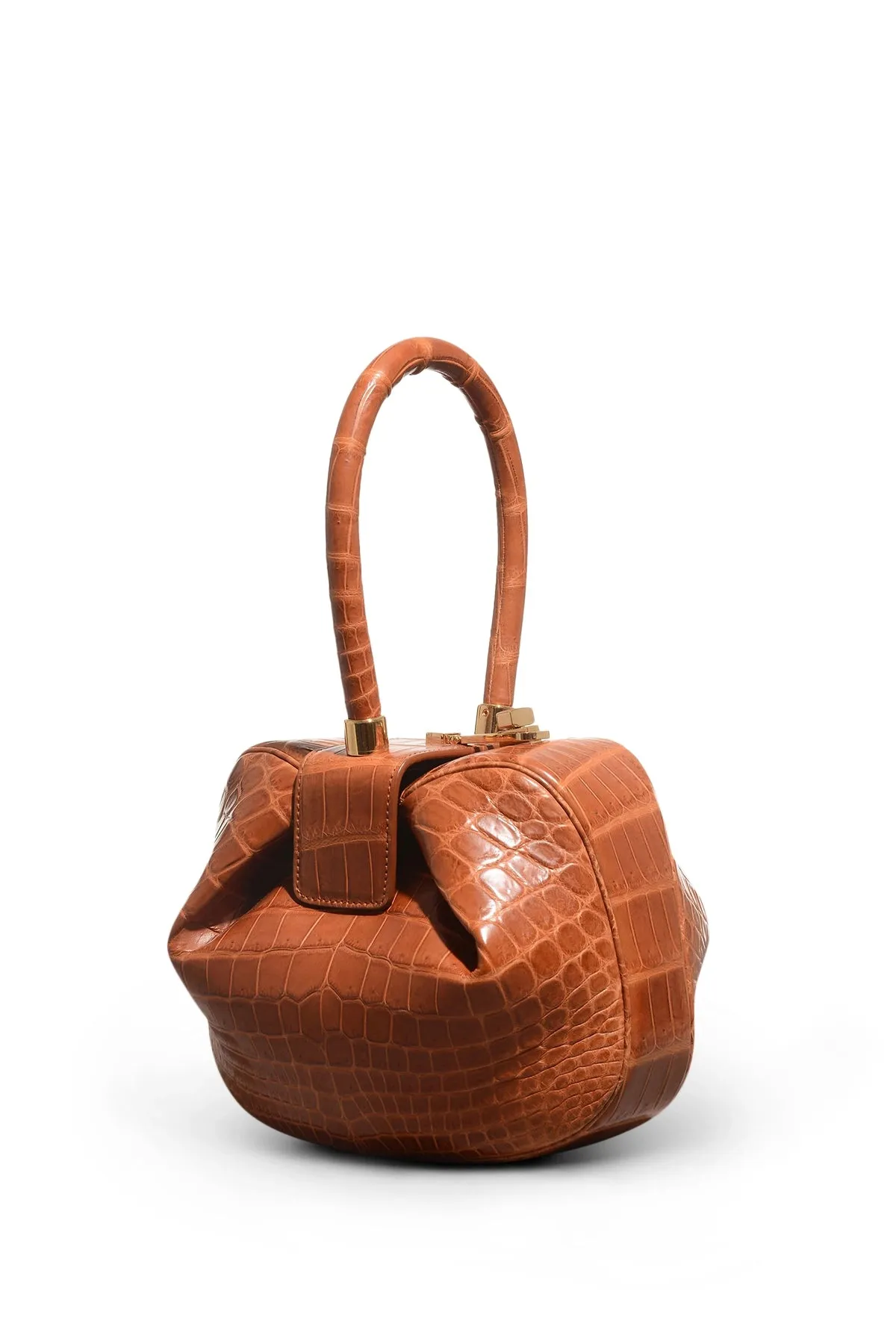 Nina Bag in Cognac Crocodile Leather sold by Gabriela Hearst
