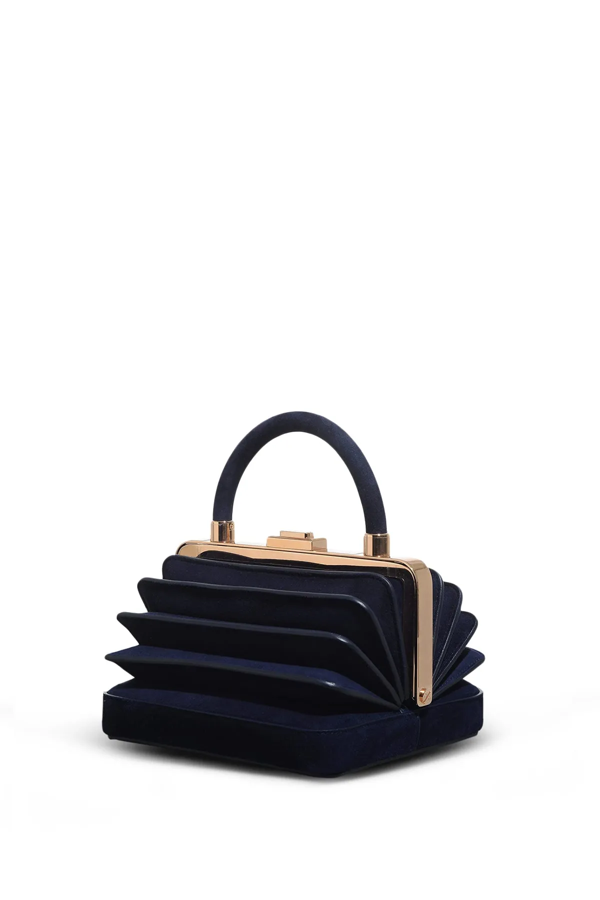 Diana Bag in Navy Suede sold by Gabriela Hearst