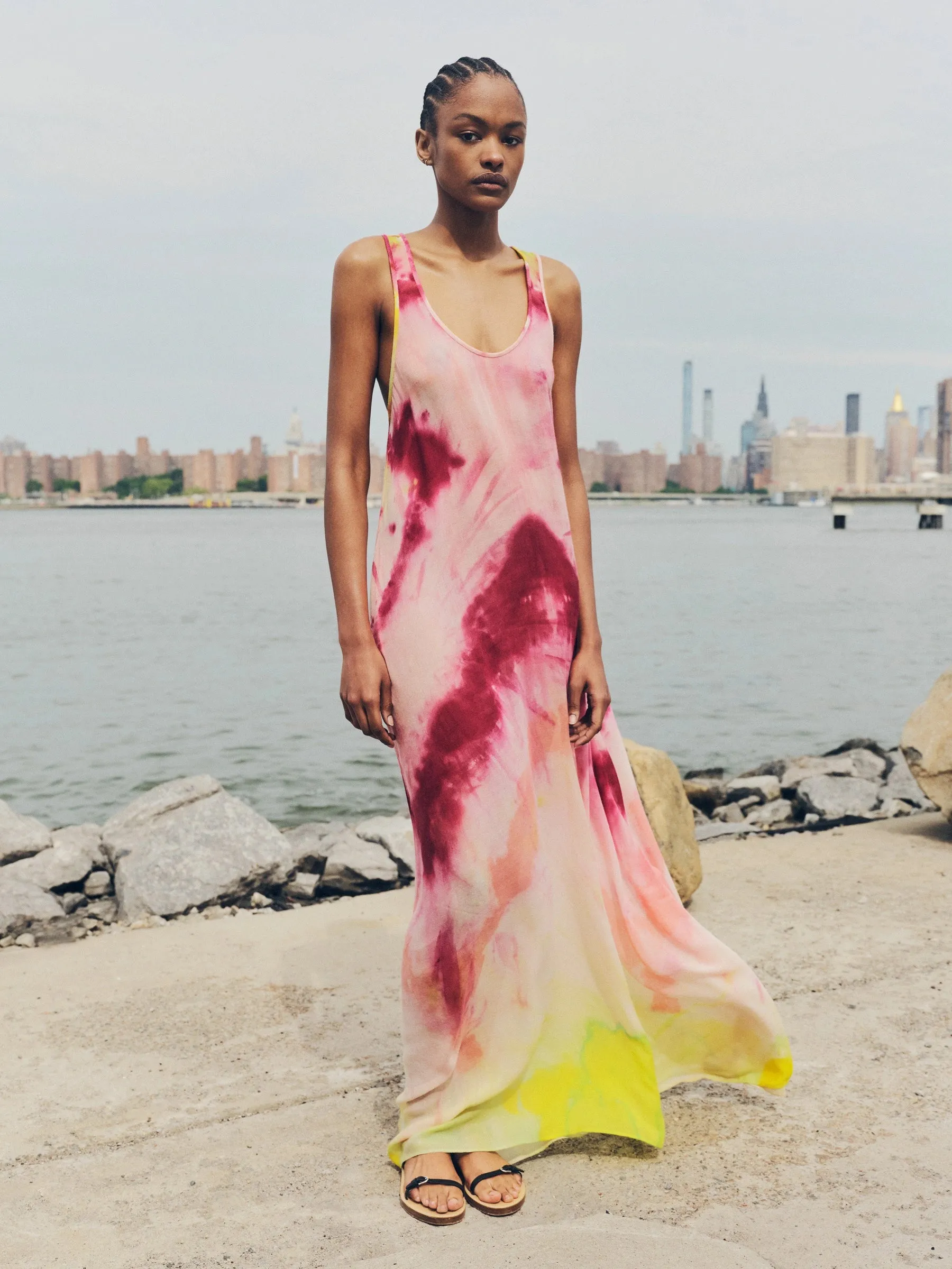 Niki Dress in Multi Tie Dye Cashmere sold by Gabriela Hearst product image thumbnail 2