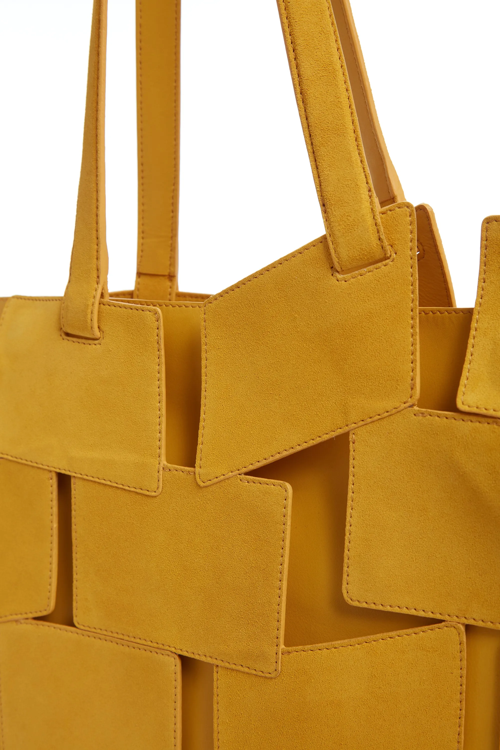 Laquered Tote Bag in Golden Birch Suede sold by Gabriela Hearst product image thumbnail 3