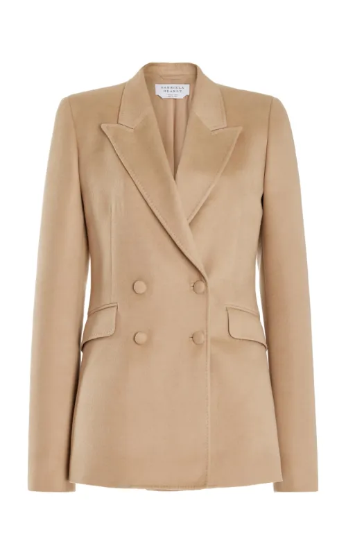 Stephanie Blazer in Camel Winter Silk sold by Gabriela Hearst