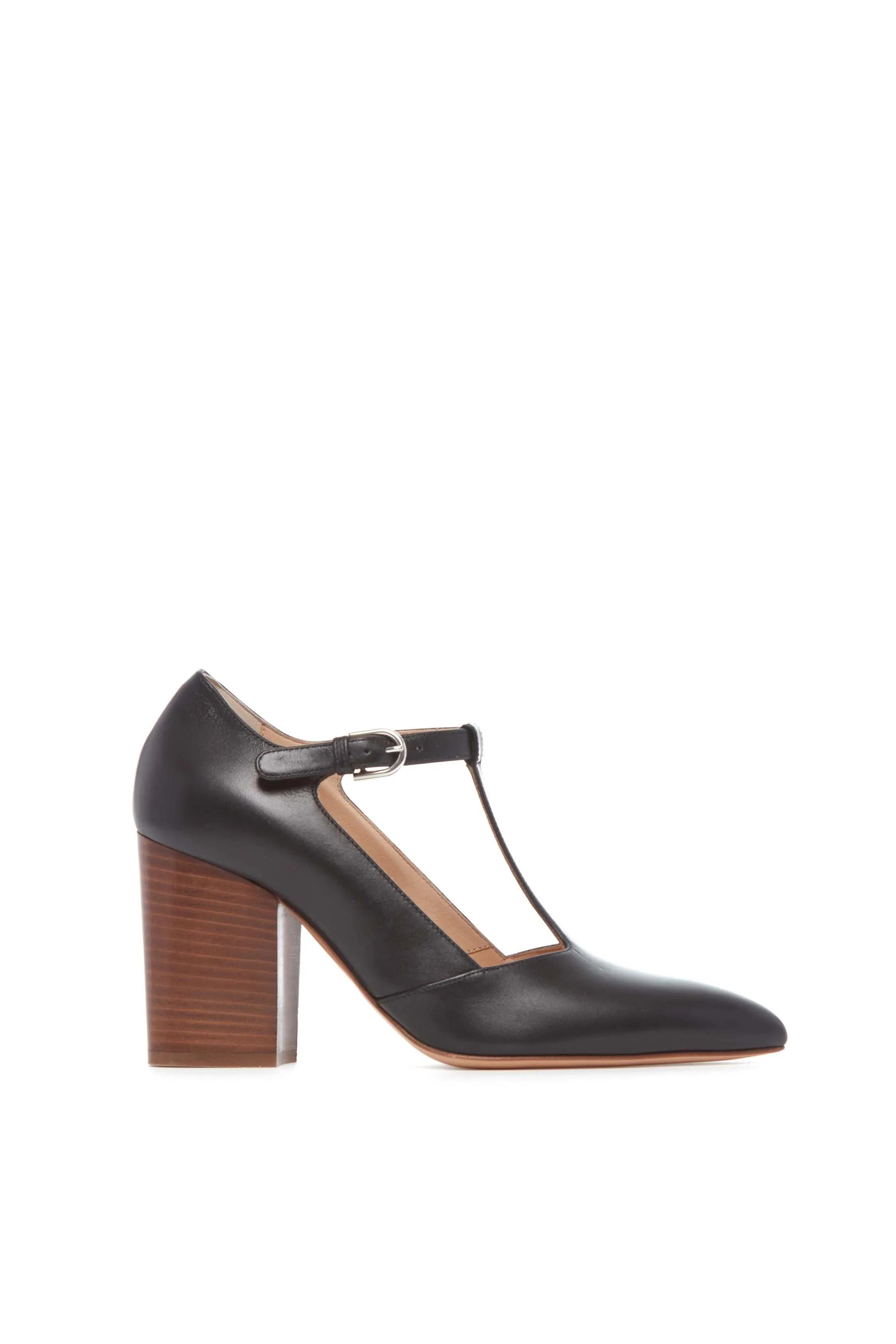 Triana Pump Sandal in Black Leather sold by Gabriela Hearst