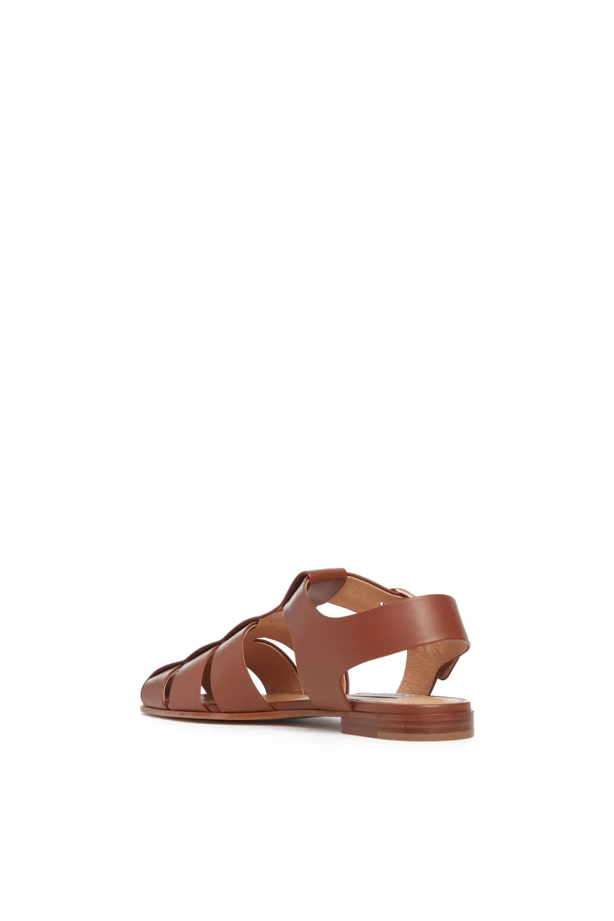 Lynn Flat Sandal in Cognac Nappa Leather sold by Gabriela Hearst product image thumbnail 3