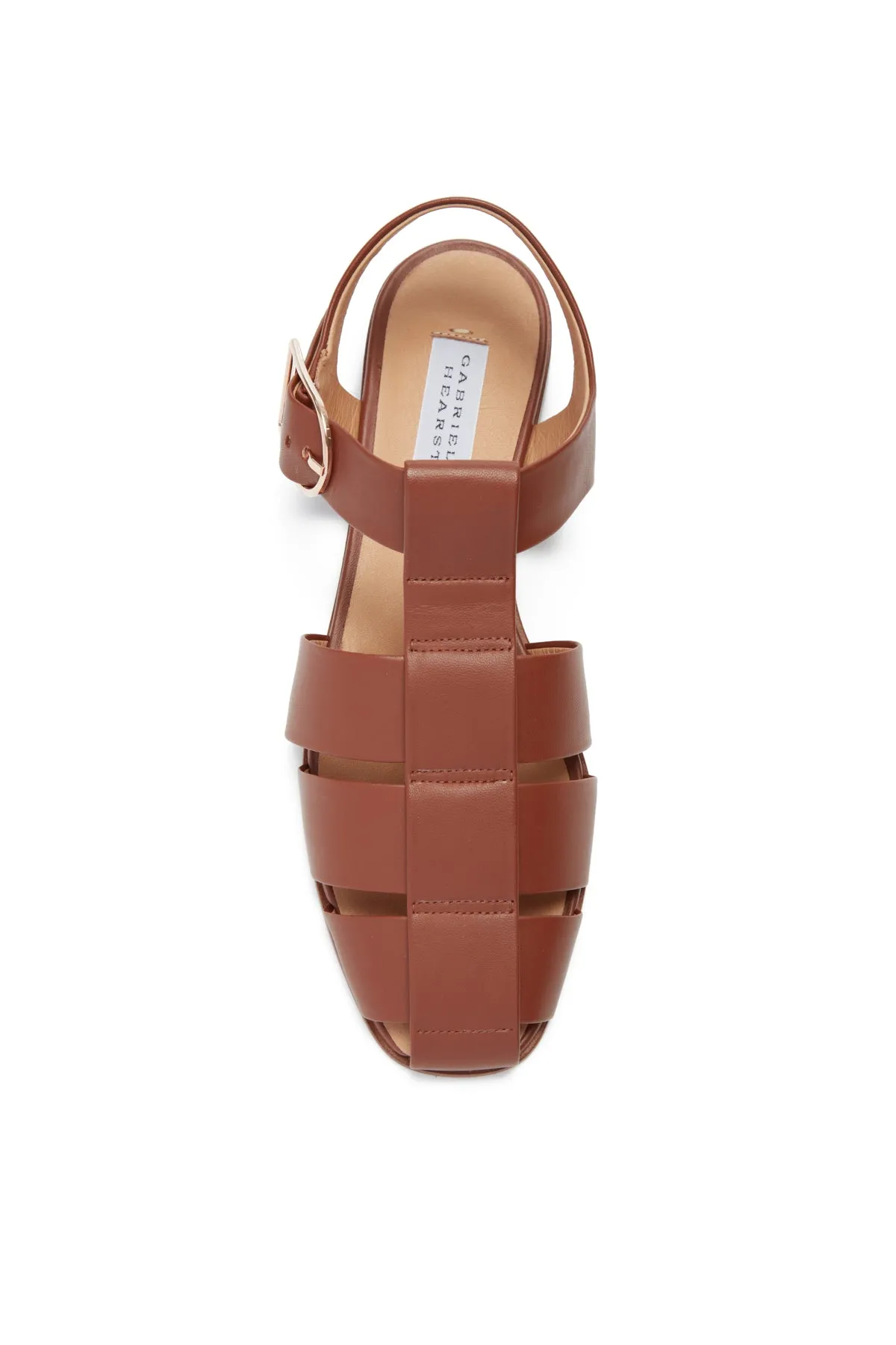 Lynn Flat Sandal in Cognac Nappa Leather sold by Gabriela Hearst product image thumbnail 4