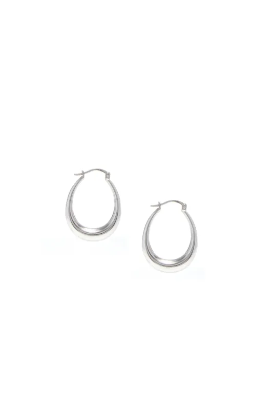 Small Drop Earrings in 18K White Gold sold by Gabriela Hearst