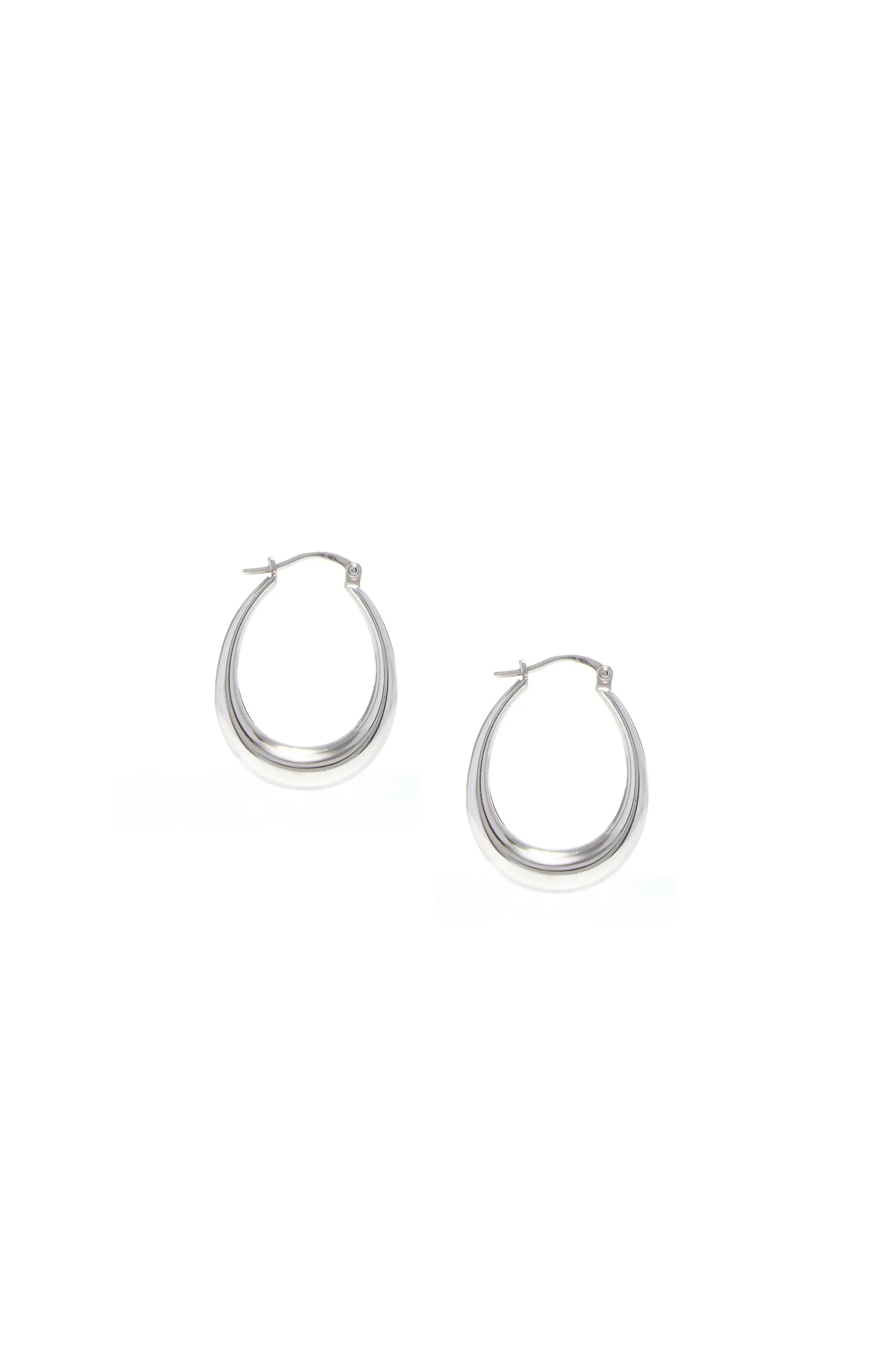 Small Drop Earrings in 18K White Gold sold by Gabriela Hearst