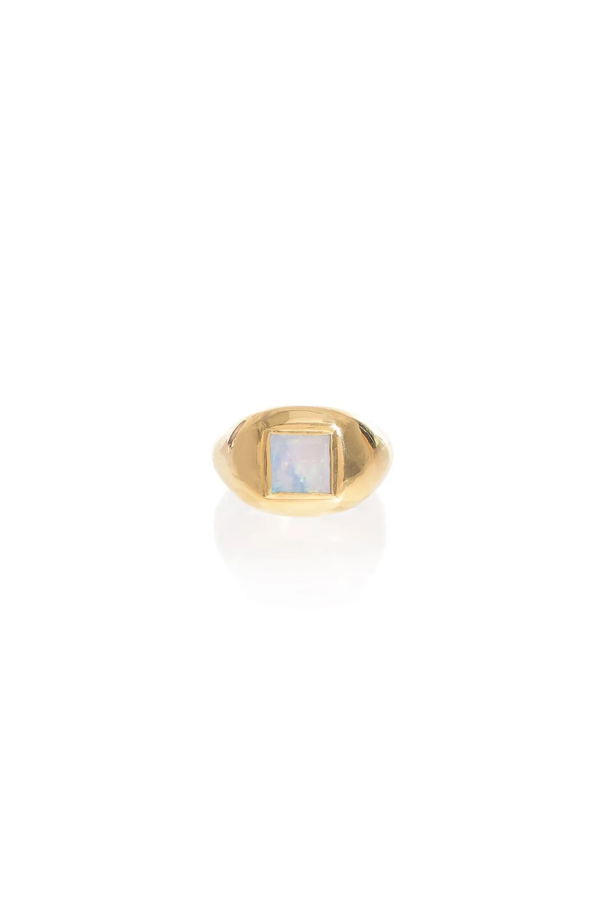 Medium Ring in 18K Rose Gold & Mother of Pearl Stone sold by Gabriela Hearst