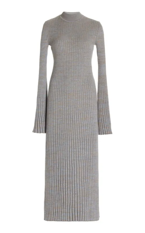 Castor Knit Dress in Light Blue Melange Cashmere made by Gabriela Hearst