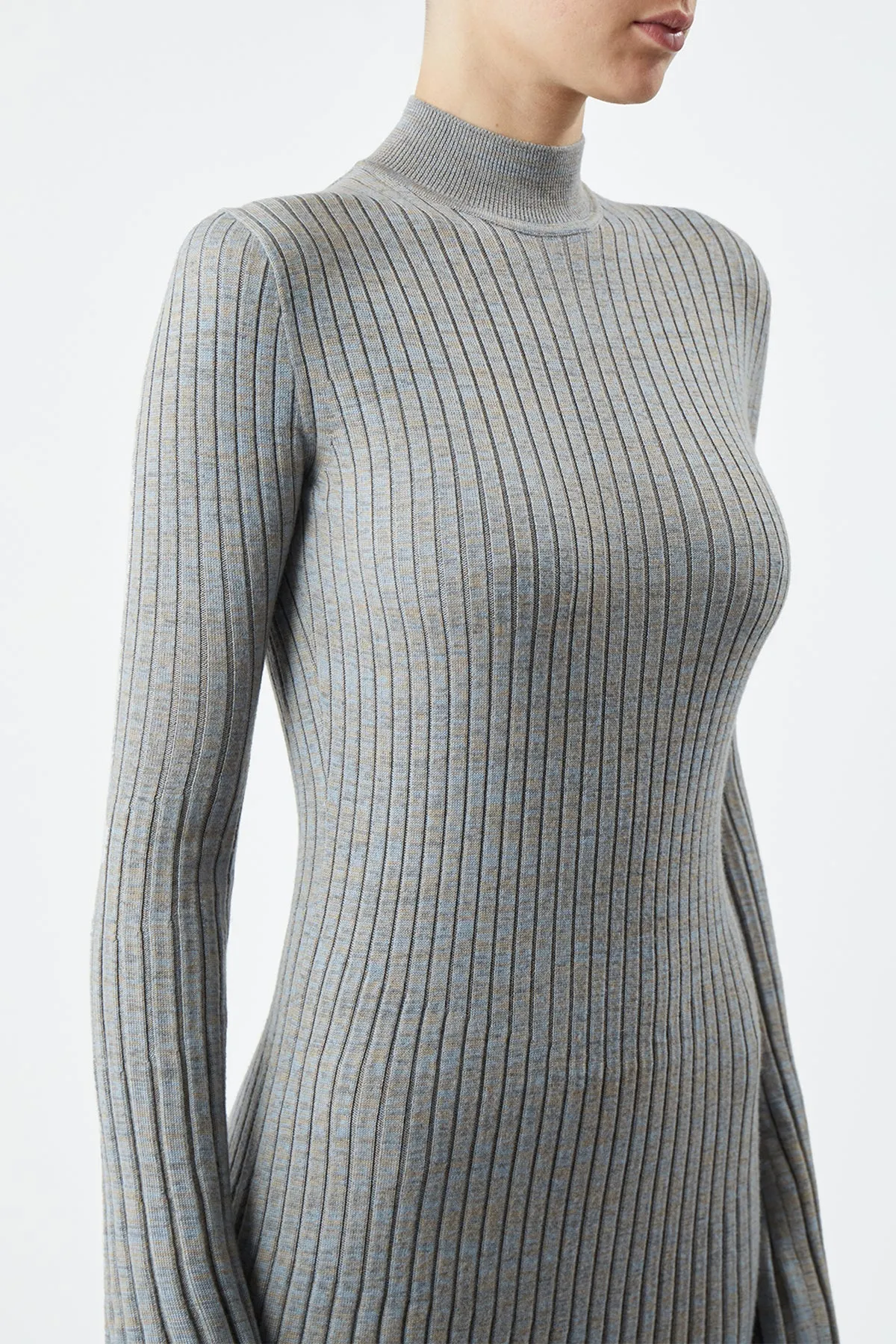 Castor Knit Dress in Light Blue Melange Cashmere sold by Gabriela Hearst product image thumbnail 5