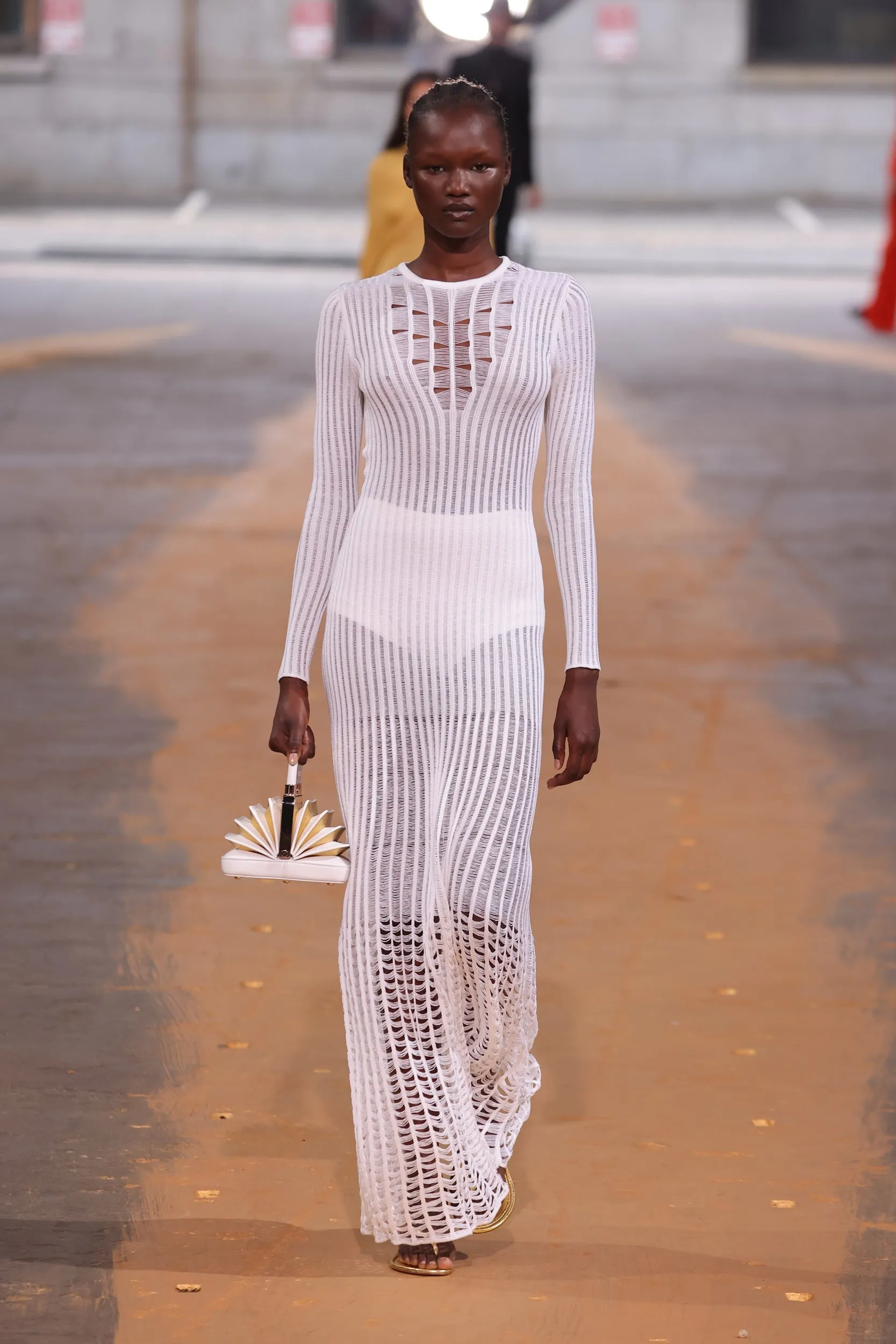 Maia Knit Dress in Ivory Shappe Silk sold by Gabriela Hearst product image thumbnail 2