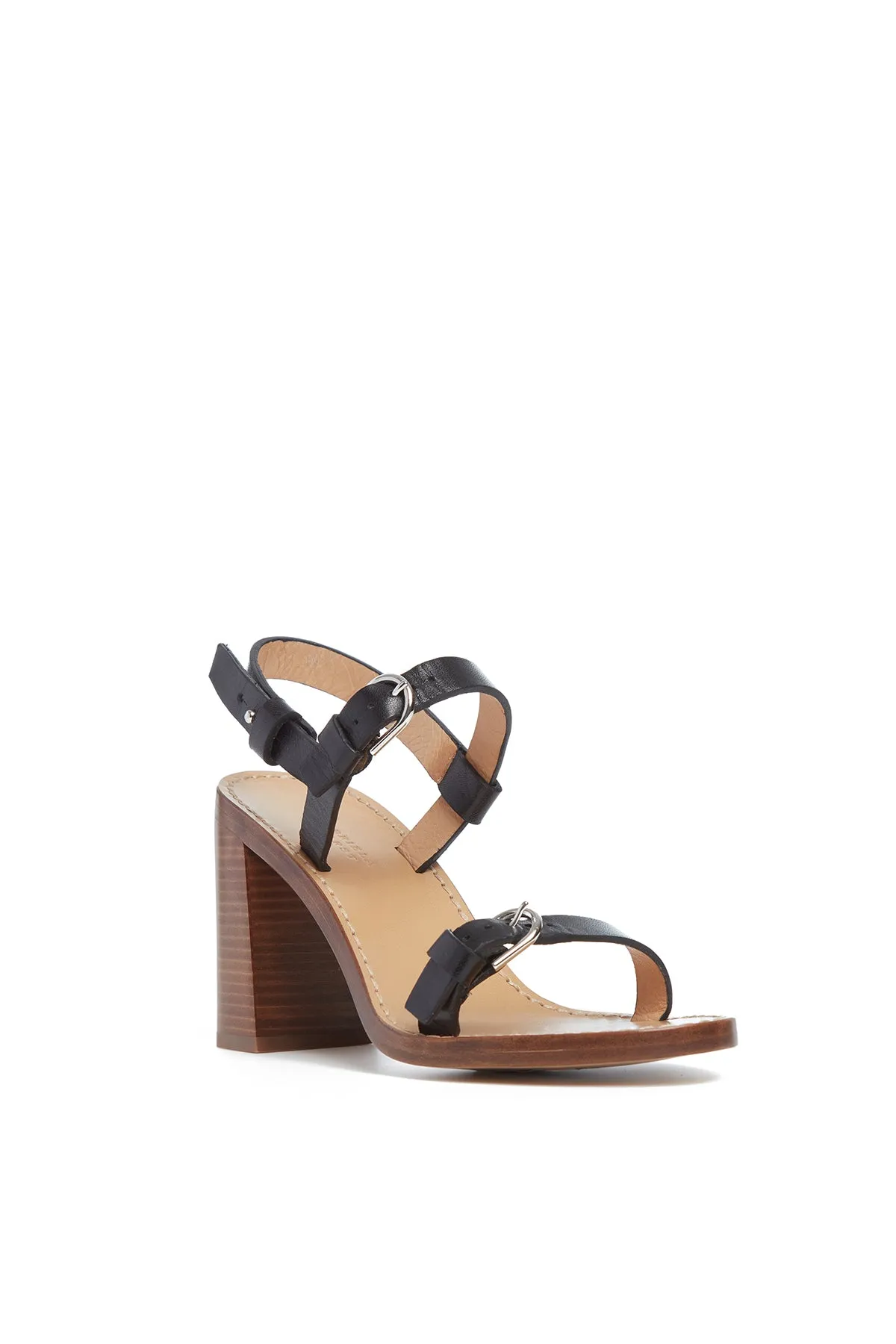 Miraya Heel Sandal in Black Leather sold by Gabriela Hearst product image thumbnail 2