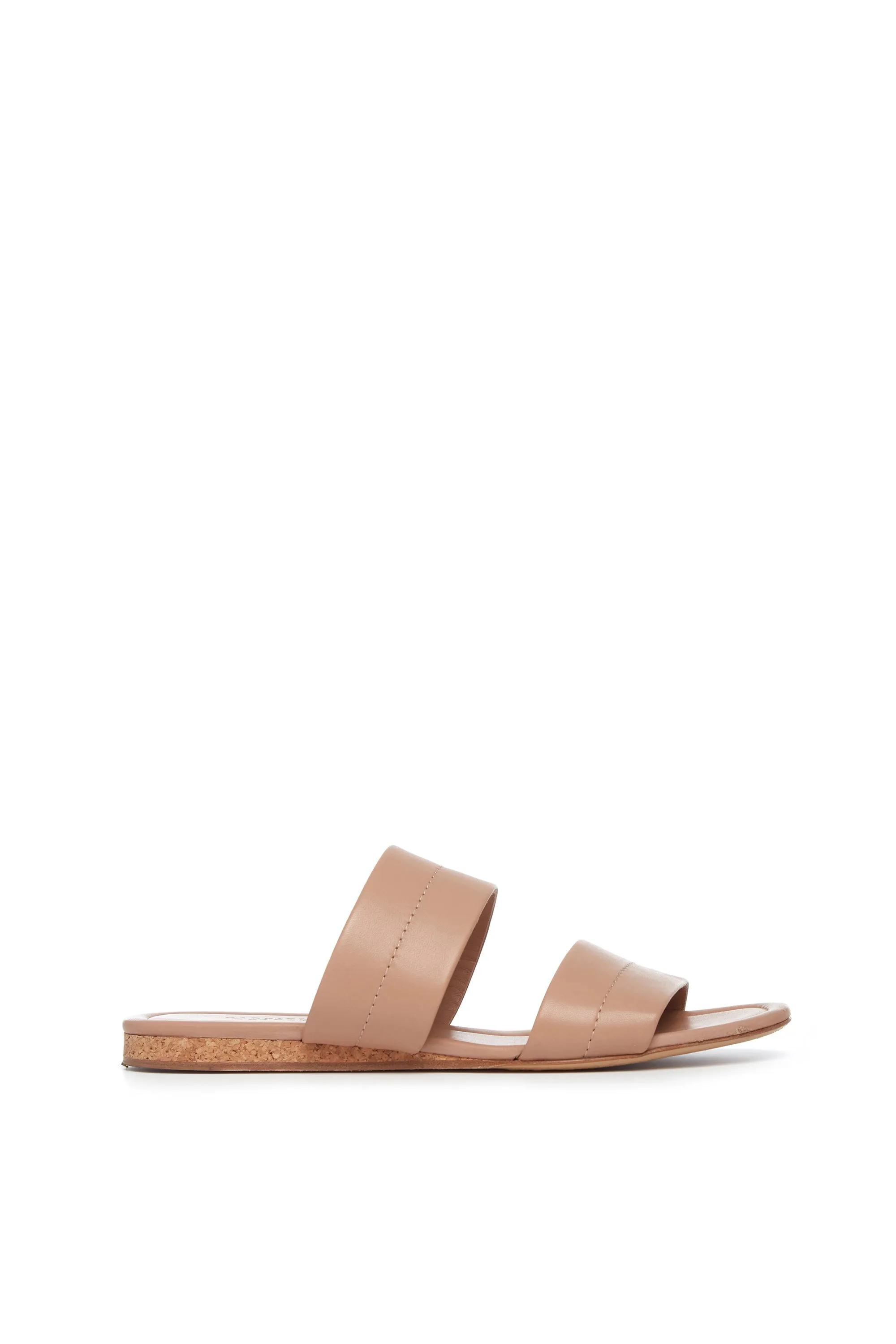 Lora Flat Sandal in Dark Camel Nappa Leather sold by Gabriela Hearst