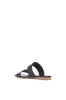 Lora Flat Sandal in Black Nappa Leather sold by Gabriela Hearst