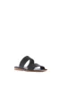 Lora Flat Sandal in Black Nappa Leather sold by Gabriela Hearst
